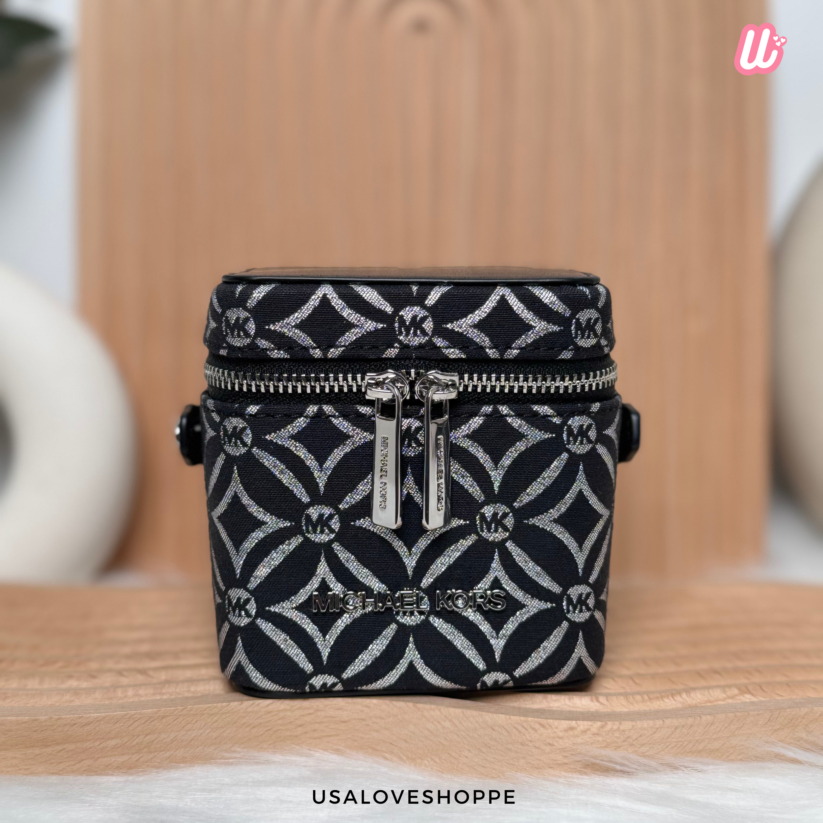 [READY STOCK MY] Michael Kors Sandrine XS Box Bag in Black/Silver (35F4SD2N0J)