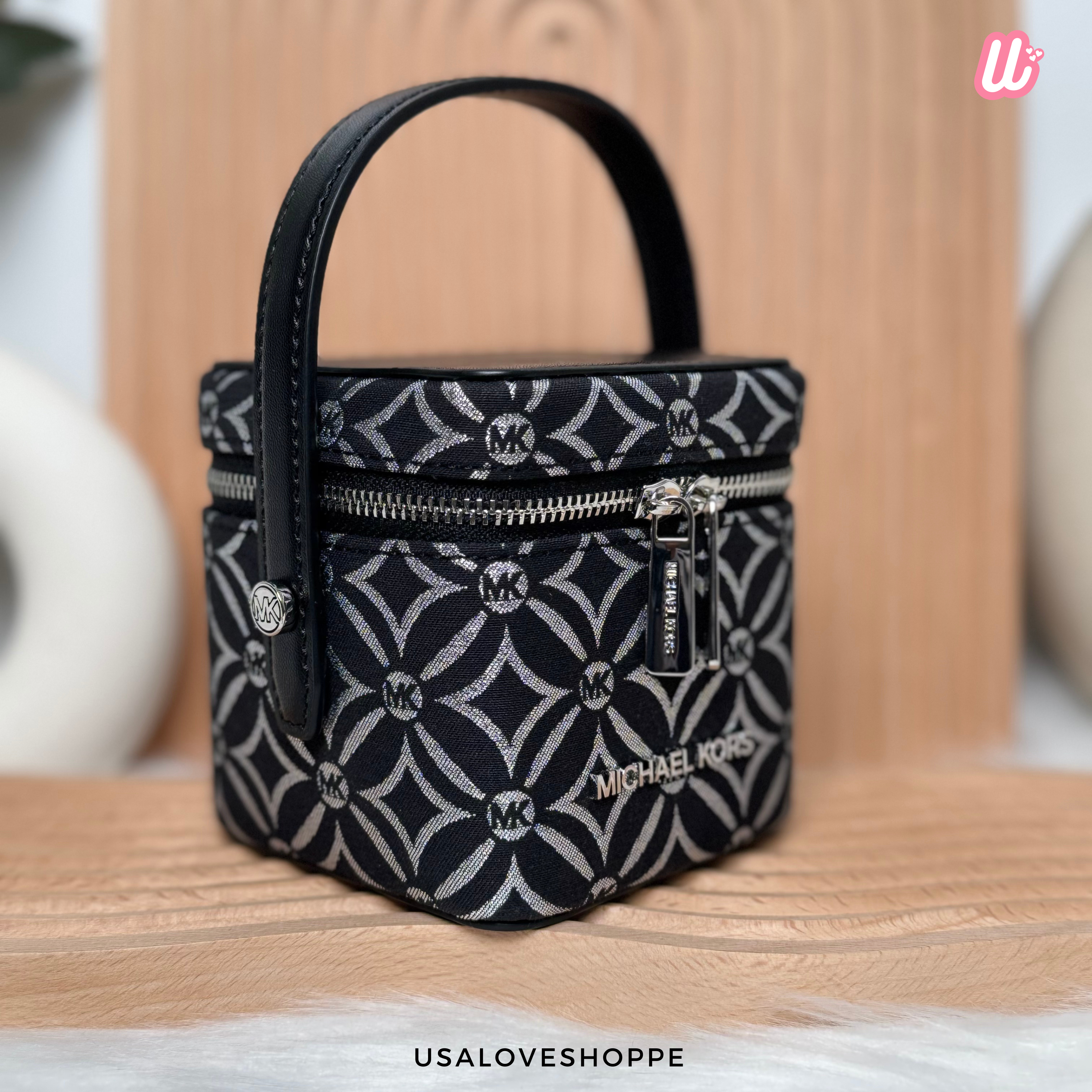 [READY STOCK MY] Michael Kors Sandrine XS Box Bag in Black/Silver (35F4SD2N0J)