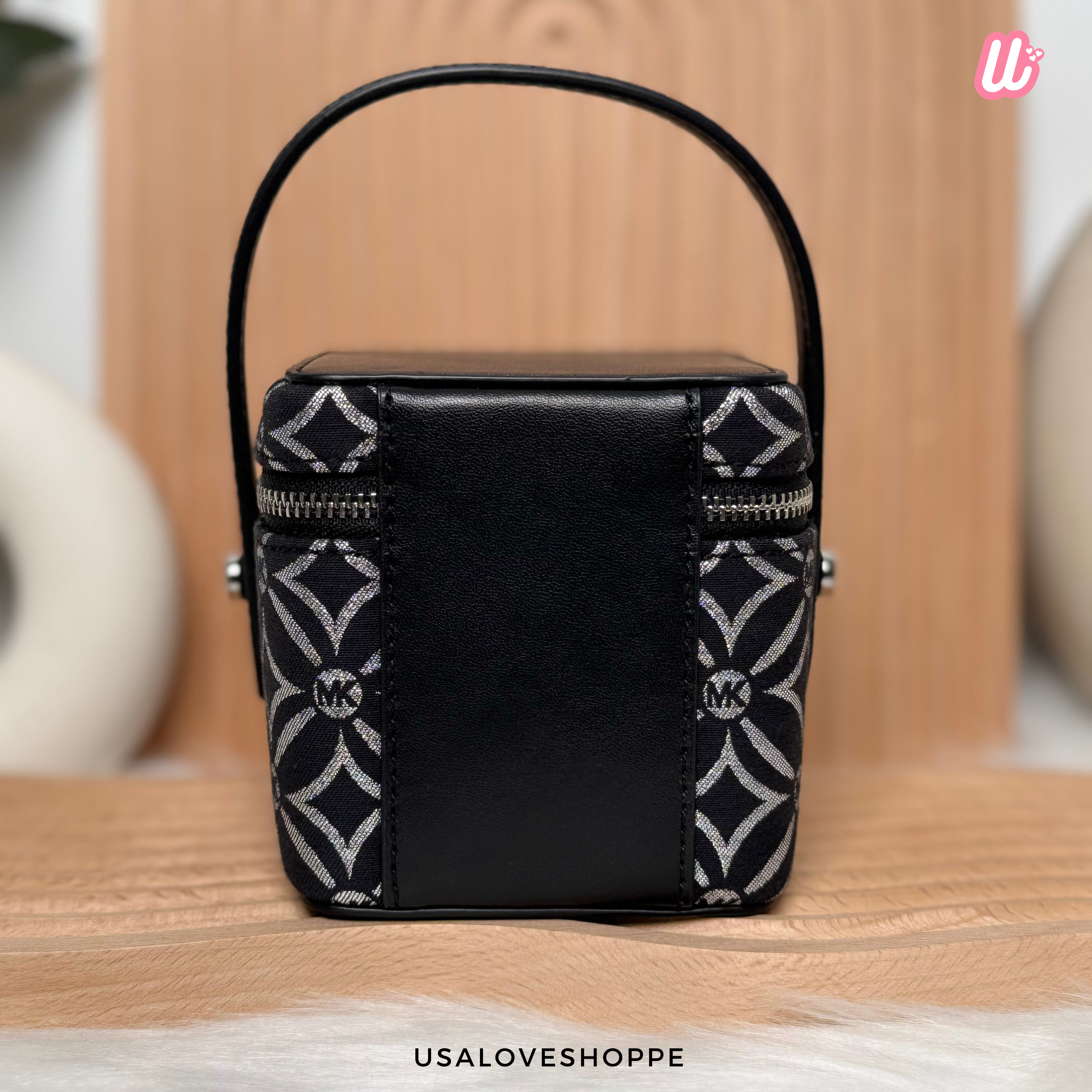 [READY STOCK MY] Michael Kors Sandrine XS Box Bag in Black/Silver (35F4SD2N0J)