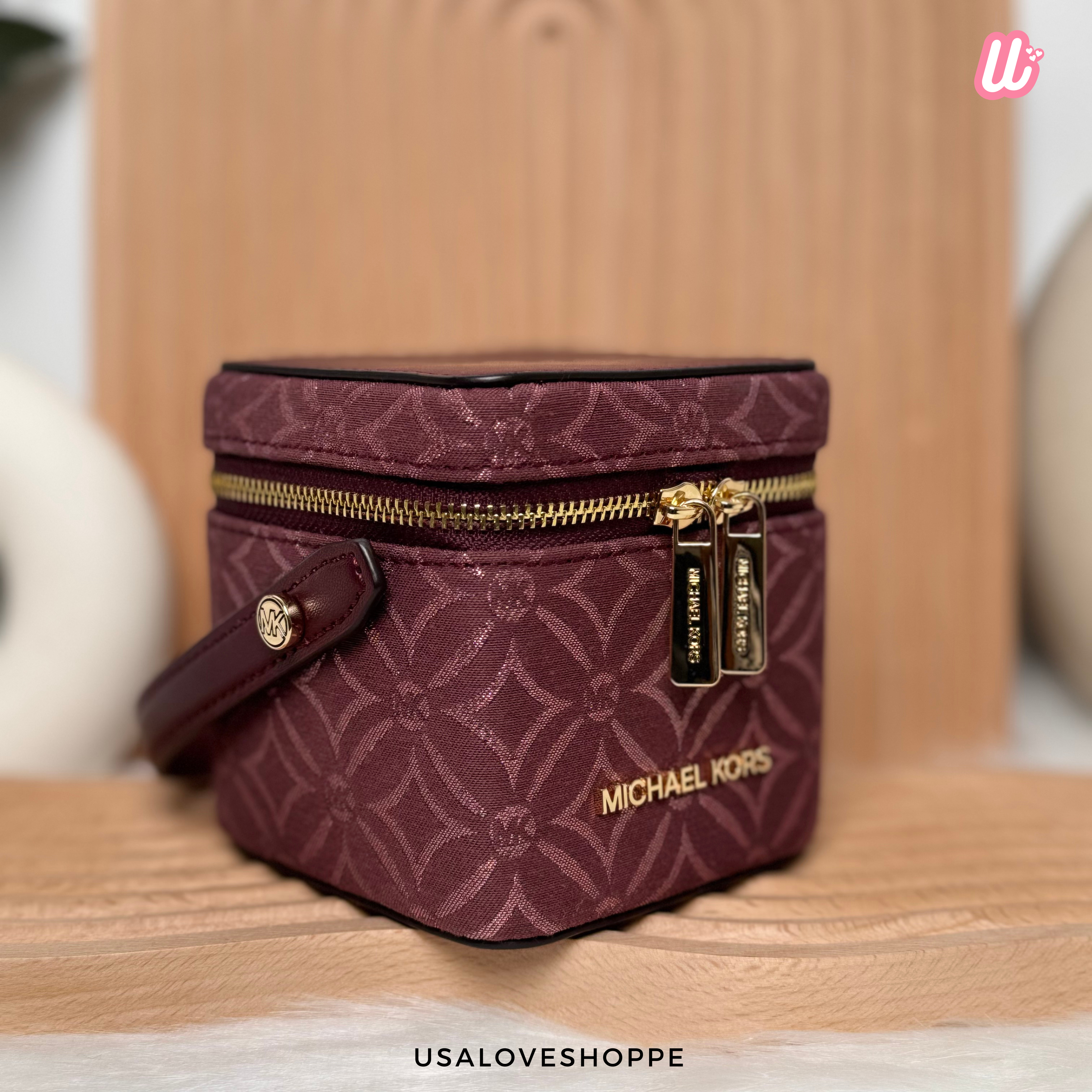 [READY STOCK MY] Michael Kors Sandrine XS Box Bag in Oxblood/Multi (35F4SD2N0J)