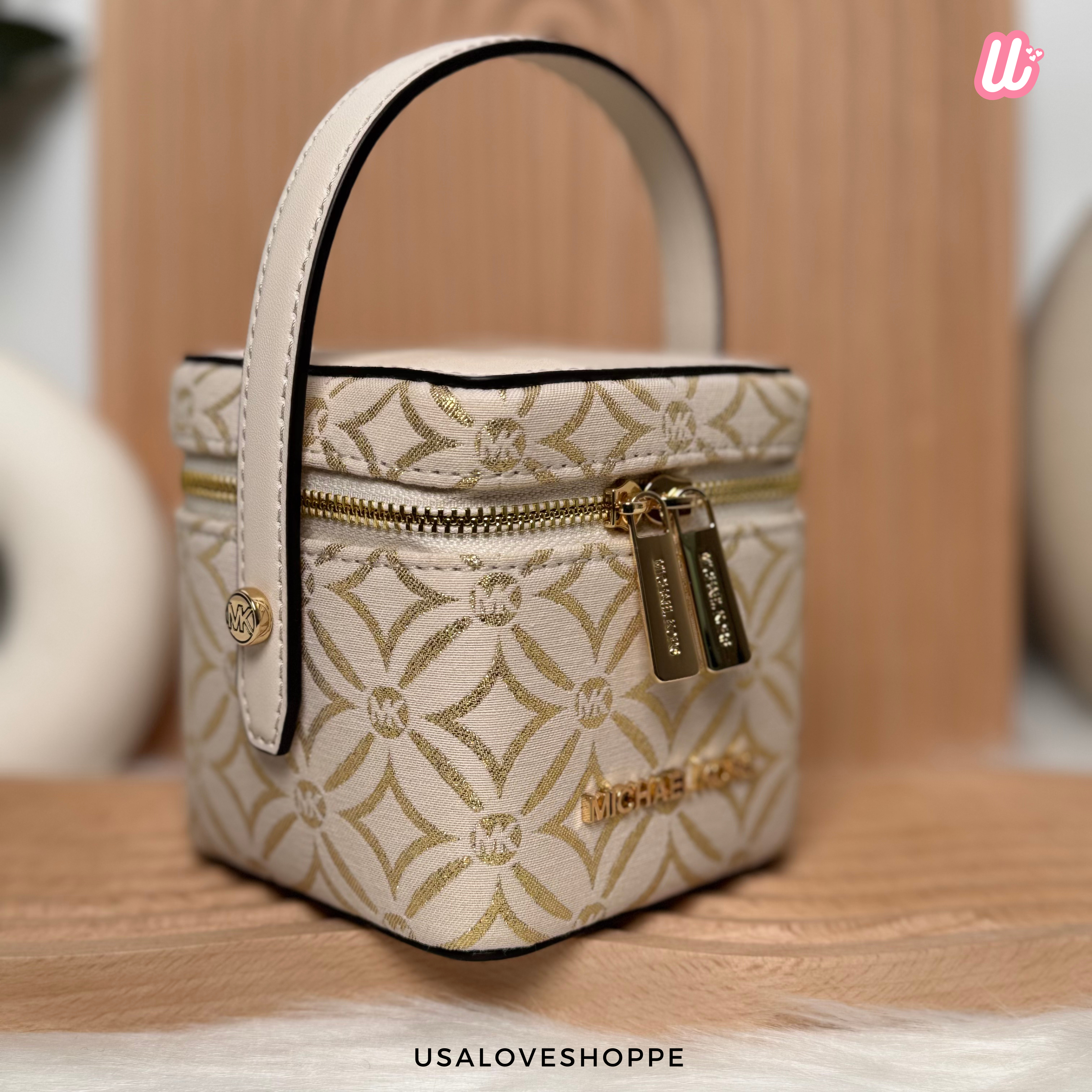 [READY STOCK MY] Michael Kors Sandrine XS Box Bag in Pale Gold Multi (35F4GD2N0J)