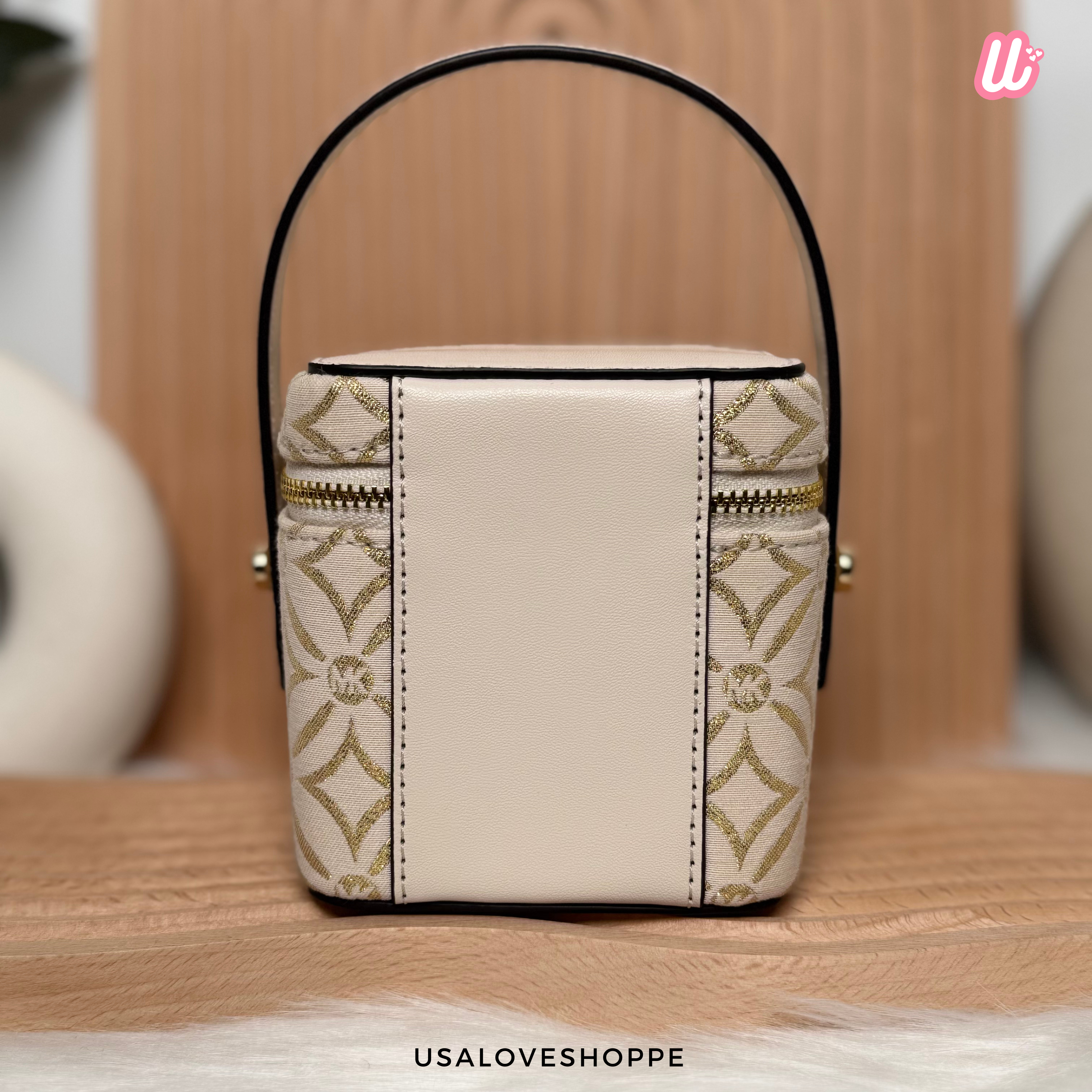 [READY STOCK MY] Michael Kors Sandrine XS Box Bag in Pale Gold Multi (35F4GD2N0J)