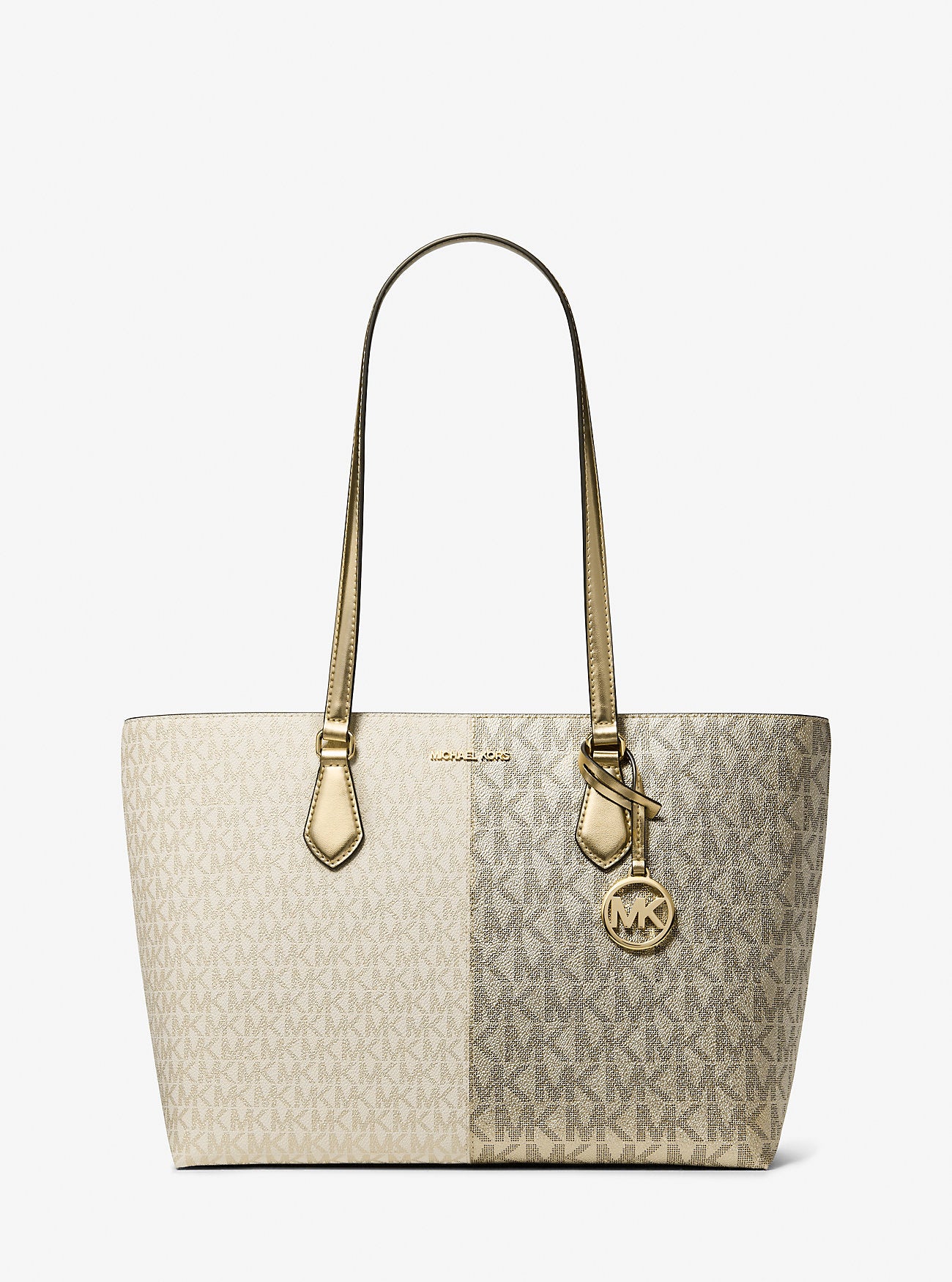 [INCOMING ETA 30 DAYS] Michael Kors Sheila Large Metallic Tote in Signature Pale Gold (35F5G6HT9Y)