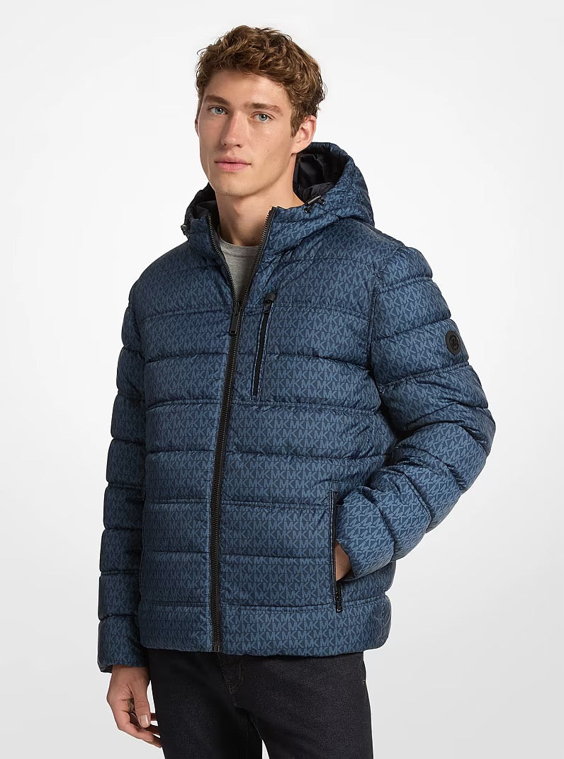 [INCOMING ETA 30 DAYS] Michael Kors Signature Logo Reversible Jacket in Midnight (FK)(MC68295)