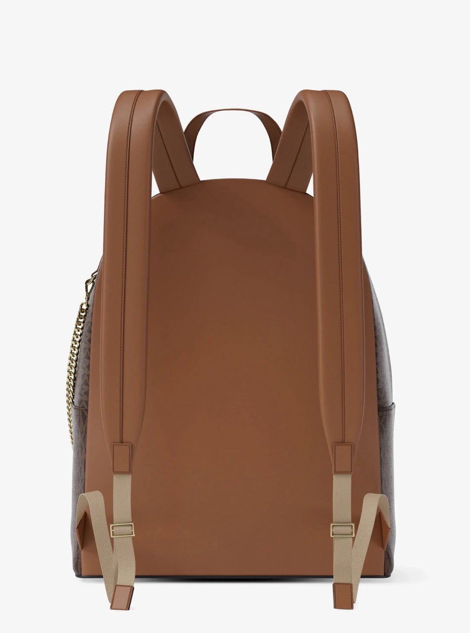 [WEB EXCLUSIVE][READY STOCK MY] Michael Kors Slater Large Chain Backpack in Signature Brown (35F5G04B3B)
