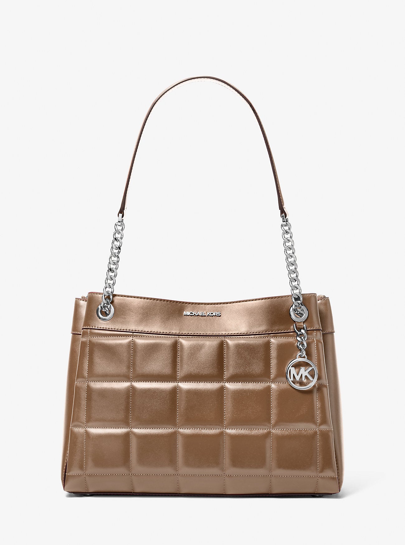 Michael Kors Susan Medium Chain Shoulder Tote in Driftwood (30F4SUSE2L)