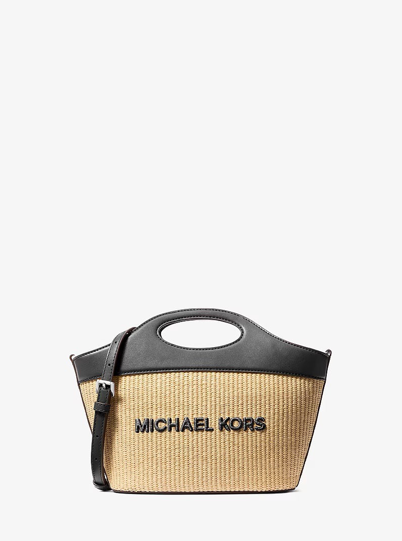 [INCOMING ETA 30 DAYS] Michael Kors Tatum Medium Convertible Woven Shoulder Bag in Black (35S6STAT8W)