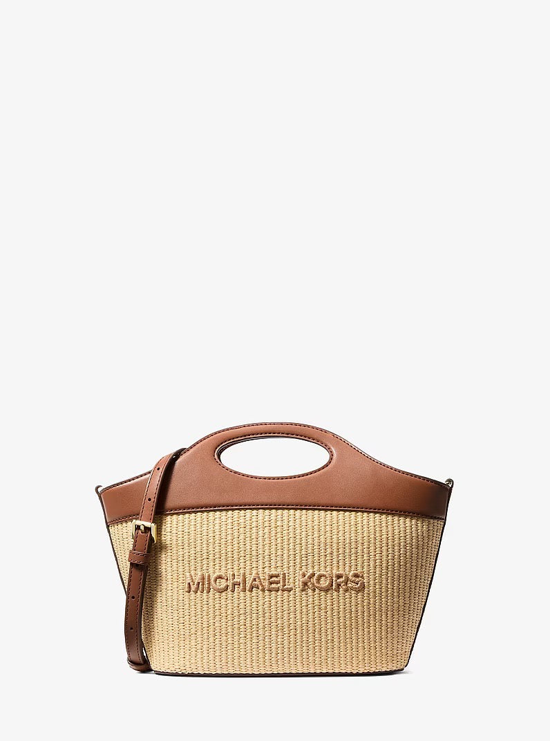[INCOMING ETA 30 DAYS] Michael Kors Tatum Medium Convertible Woven Shoulder Bag in Luggage (35S6GTAT8W)
