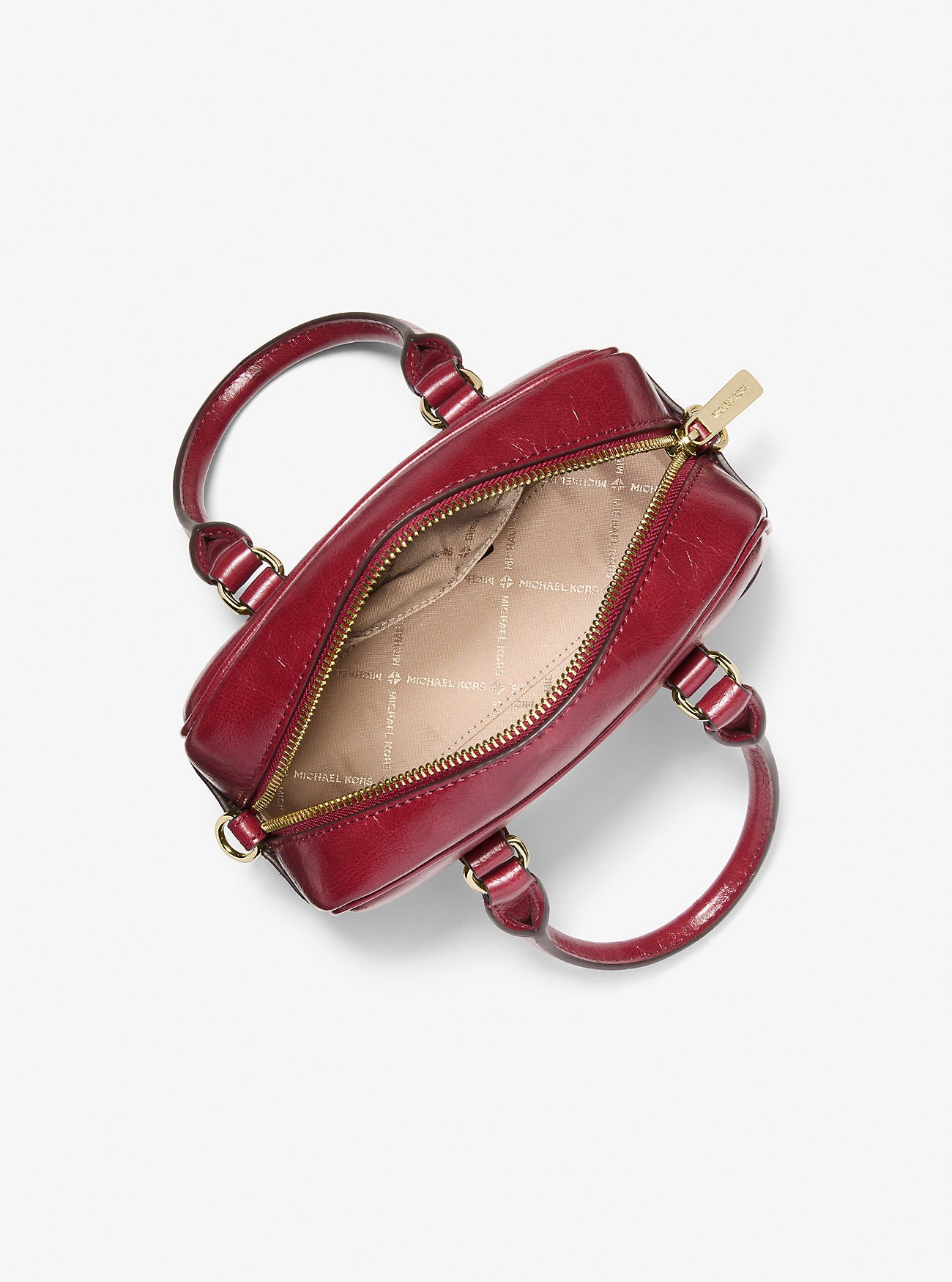 [READY STOCK MY] Michael Kors Thompson Extra Small Satchel Crossbody in Cherry (35F5G7OC0Y))