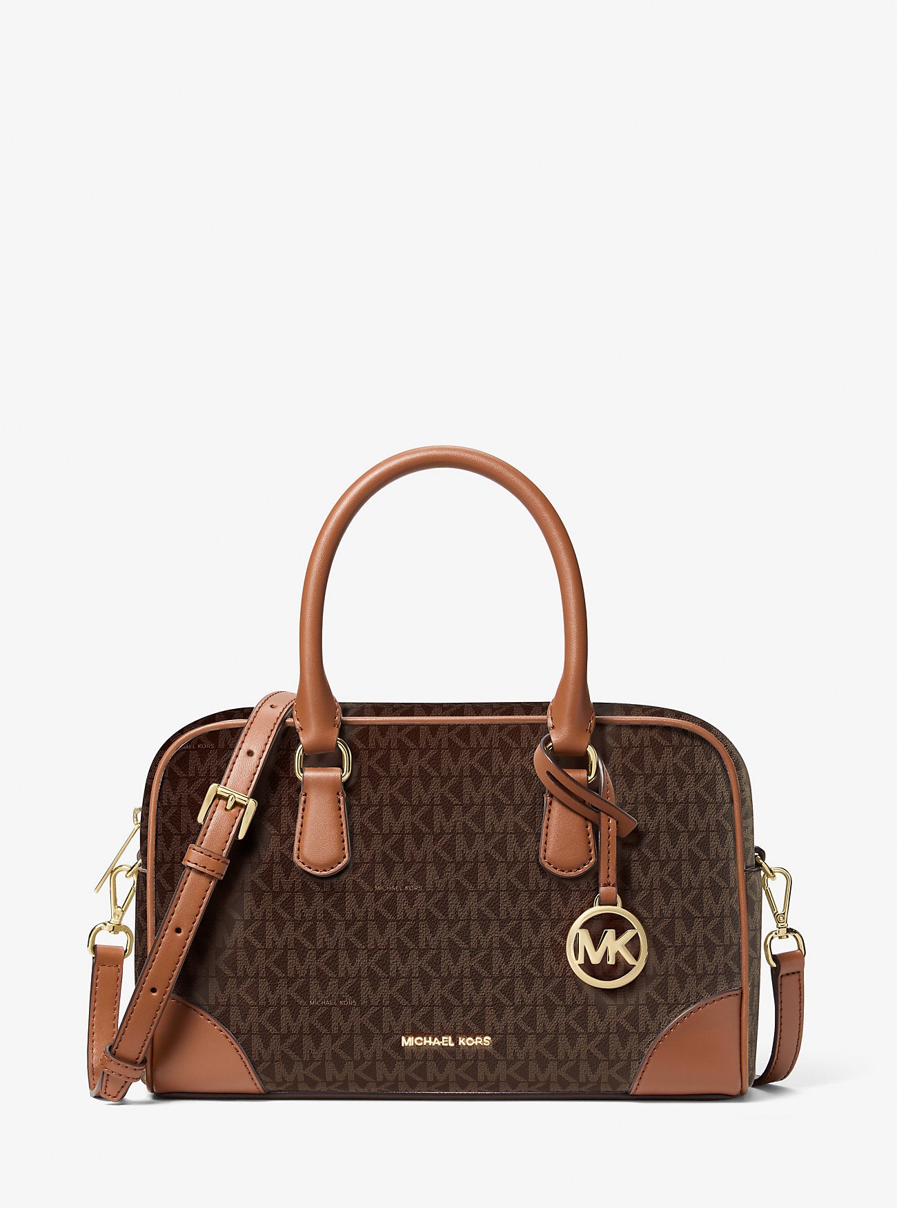 [READY STOCK MY] Michael Kors Thompson Medium Duffle Satchel in Brown (35F5G70S6B)