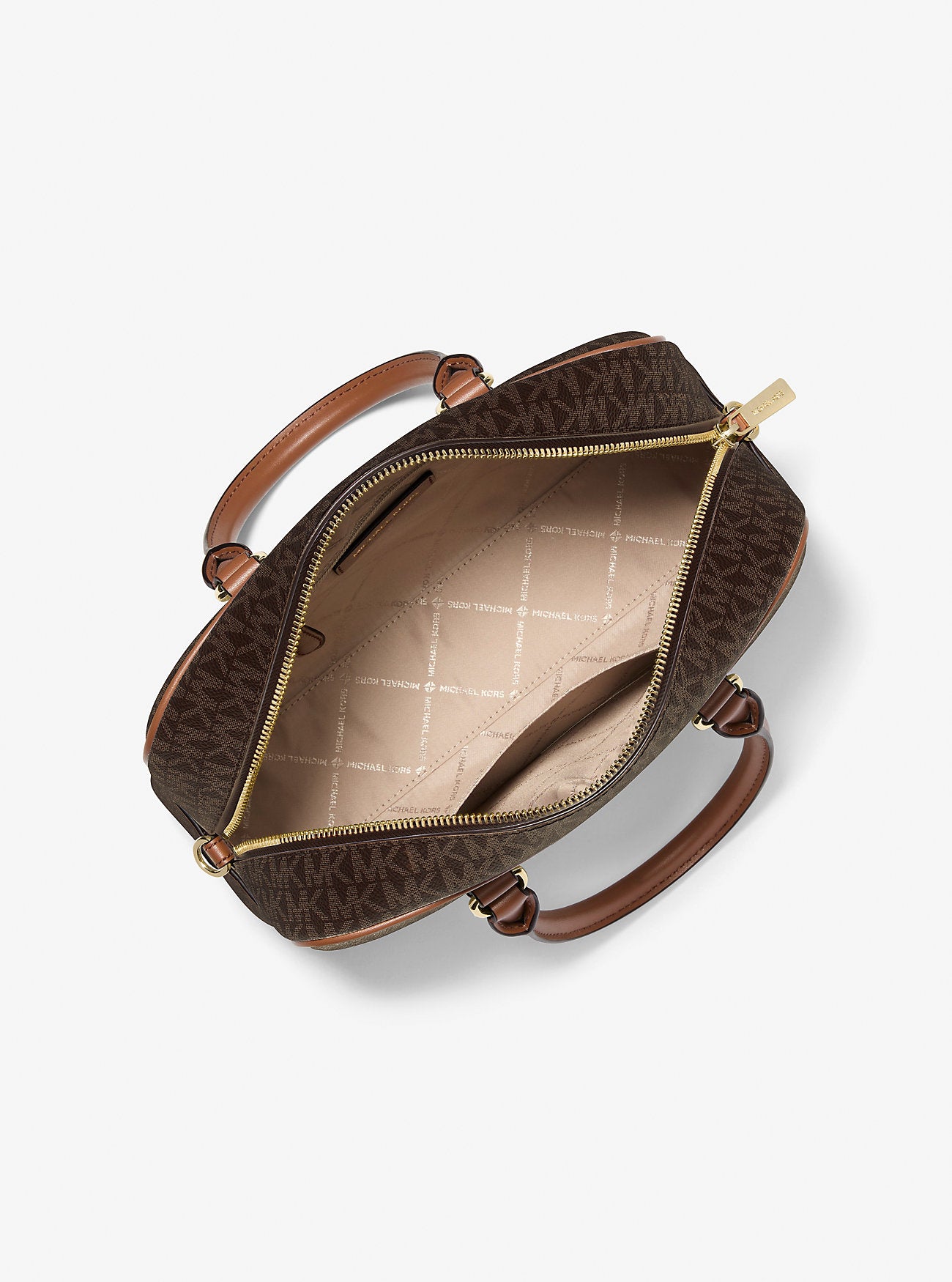 [READY STOCK MY] Michael Kors Thompson Medium Duffle Satchel in Brown (35F5G70S6B)