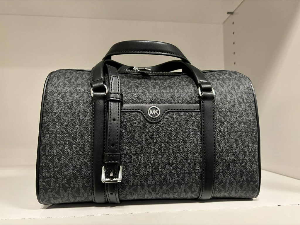 Michael Kors Bag Malaysia Michael Kors Travel Medium Duffle Satchel in Signature Black 35S4GTFS6B