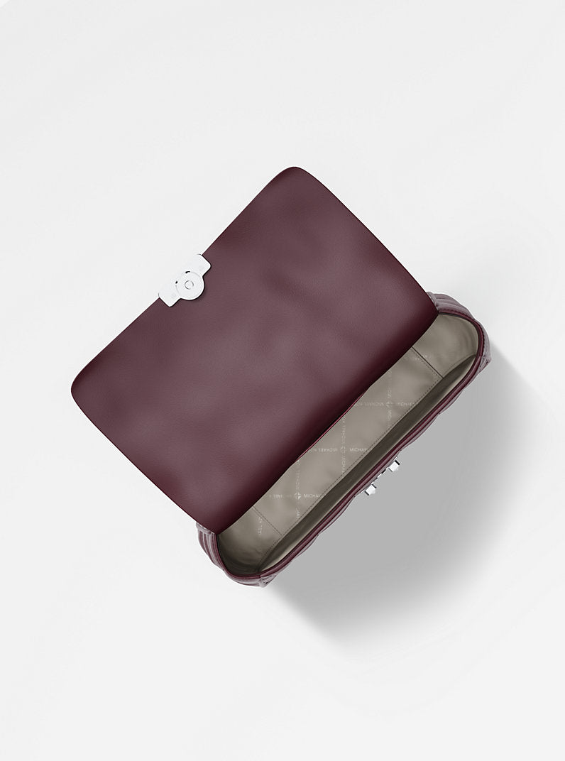 [READY STOCK MY] Michael Kors Tribeca Large Convertible Chain Shoulder in Oxblood (30R4S1SL3L)