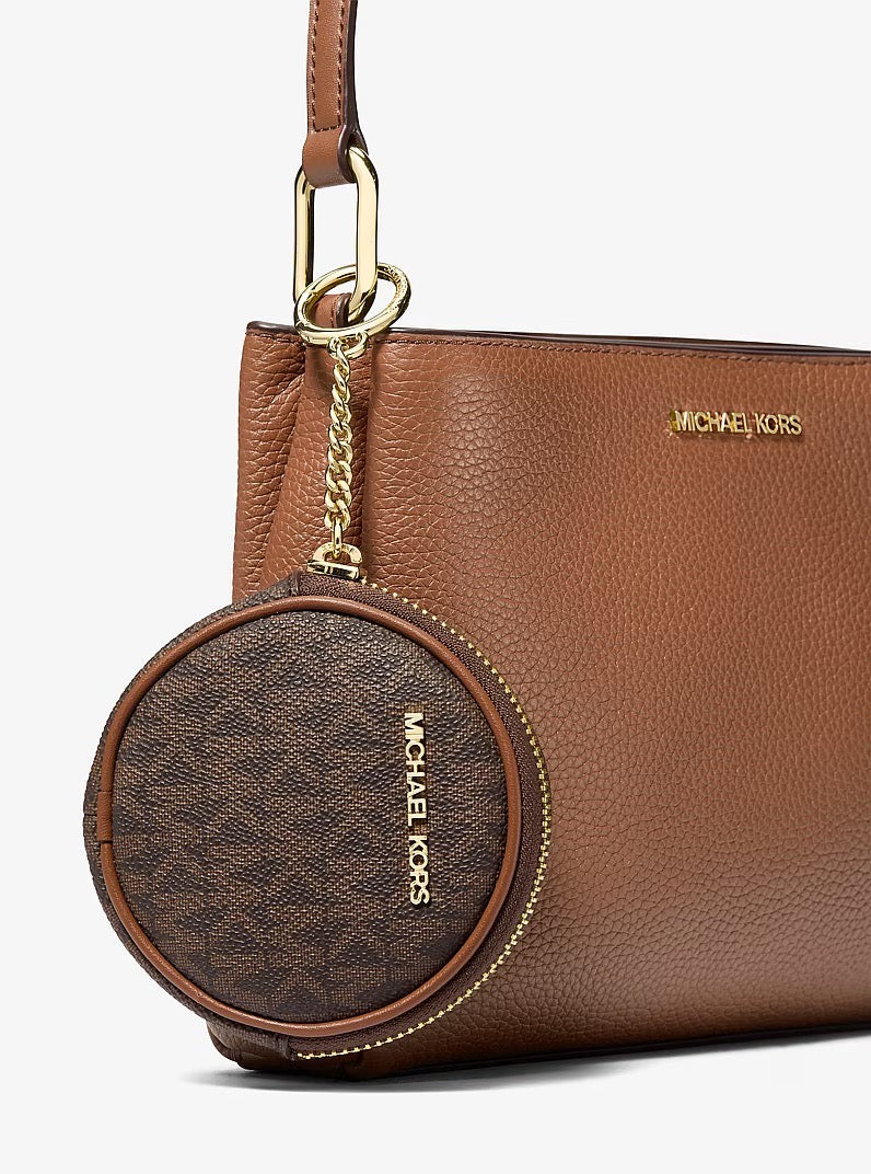 [INCOMING ETA 30 DAYS] Michael Kors Trisha Pebbled Leather Crossbody Bag With Pouch Gift Set in Luggage (35S6G9TC7L)