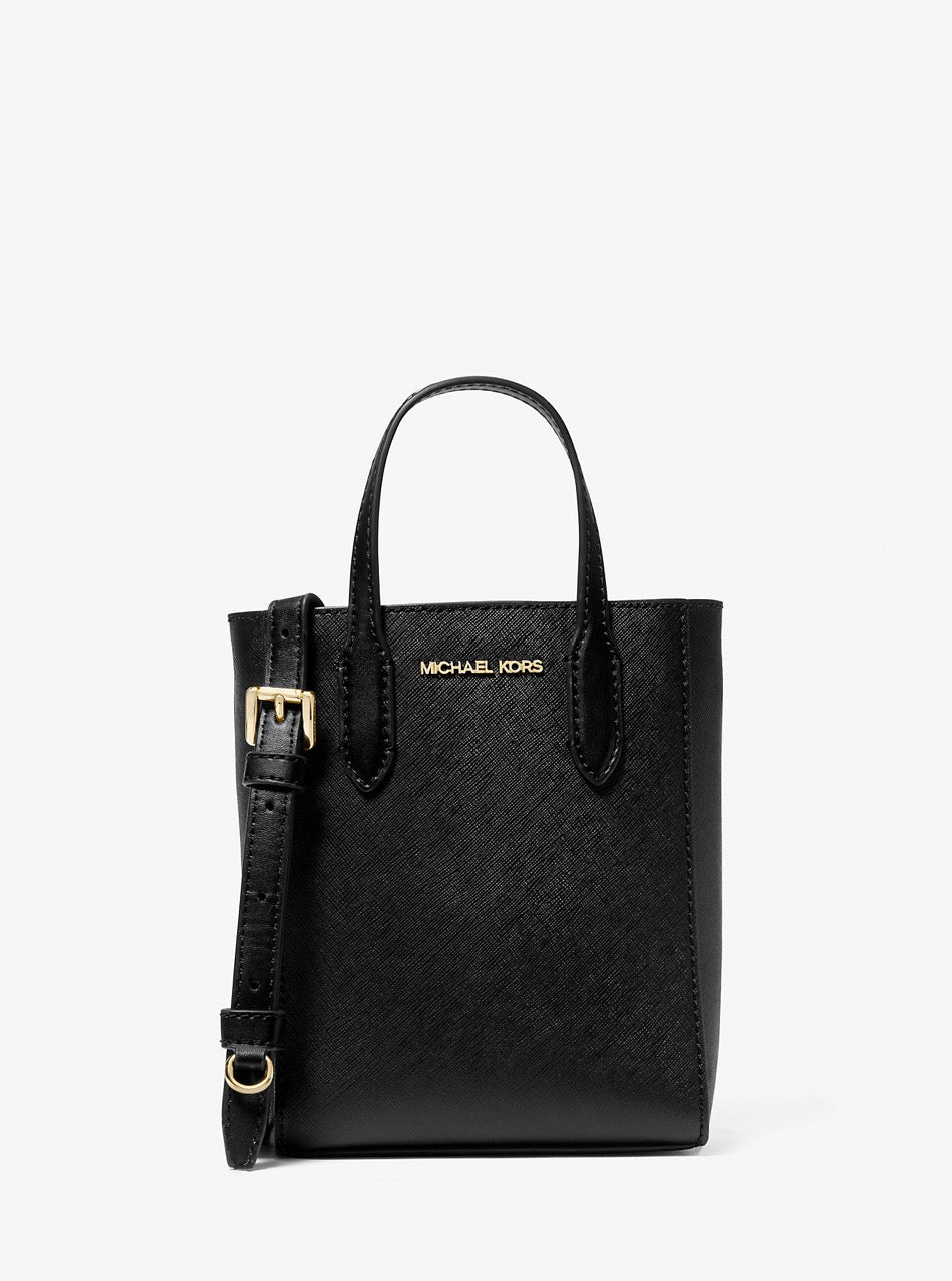 [INCOMING ETA 30 DAYS] Michael Kors Vincent XS Saffiano Leather Crossbody Bag With Logo Card Case in Black (35F4G2VC0T)