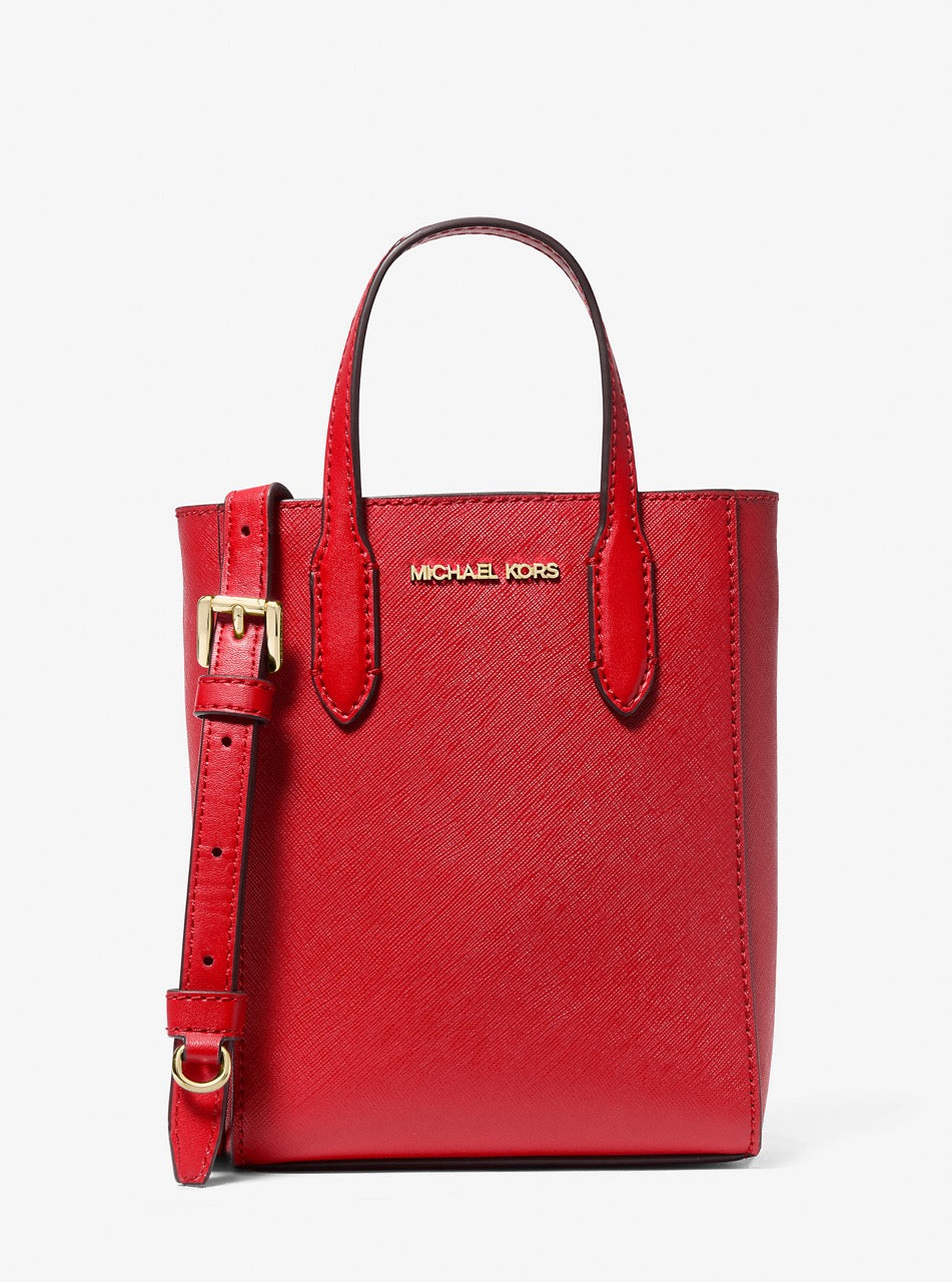 [INCOMING ETA 30 DAYS] Michael Kors Vincent XS Saffiano Leather Crossbody Logo Card Case in Bright Red (35F4G2VC0T)