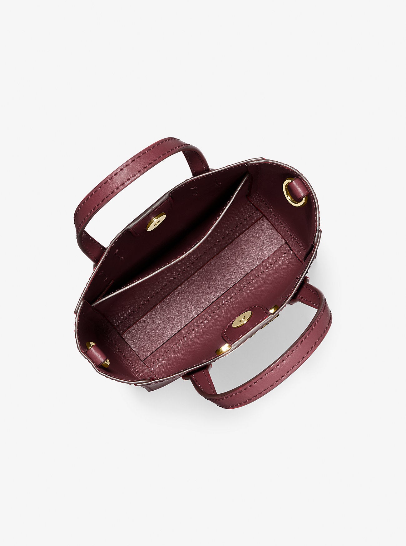 [INCOMING ETA 30 DAYS] Michael Kors Vincent XS Saffiano Leather Crossbody Bag Logo Card Case in Oxblood (35F4G2VC0T)