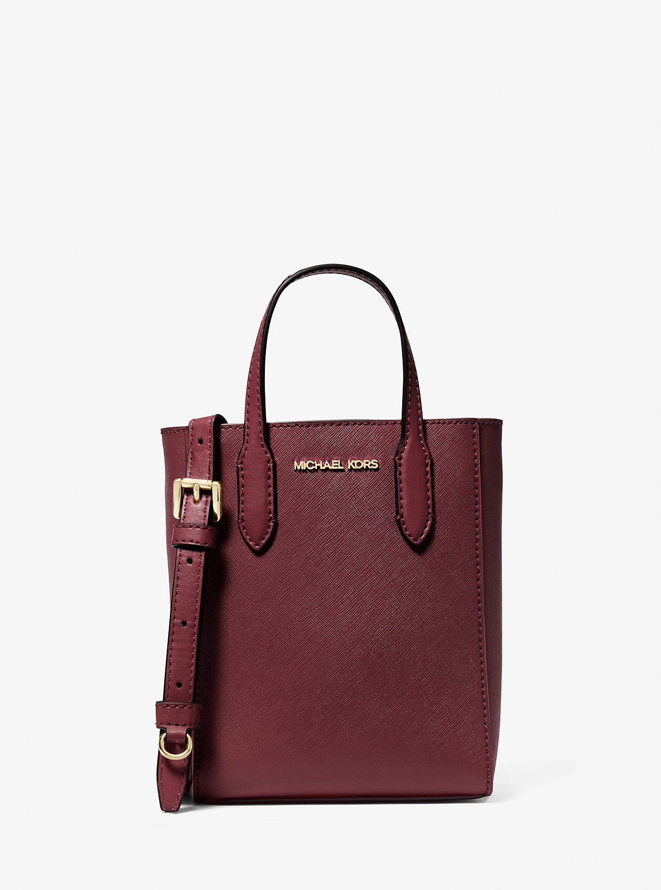 [INCOMING ETA 30 DAYS] Michael Kors Vincent XS Saffiano Leather Crossbody Bag Logo Card Case in Oxblood (35F4G2VC0T)