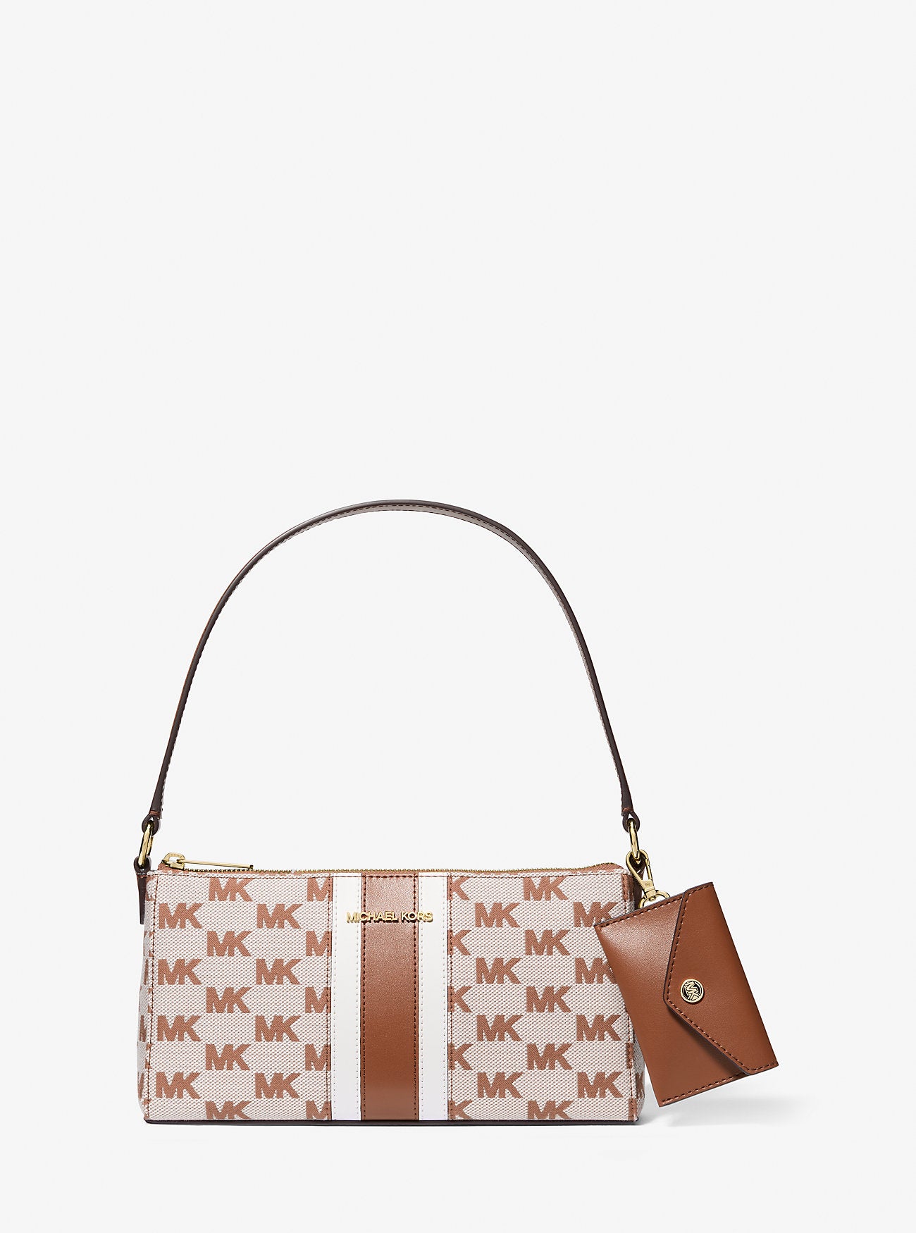 [READY STOCK MY] Michael Kors Vincent Medium Pouchette with Attachment in Signature Luggage (35R5G2VC6J)