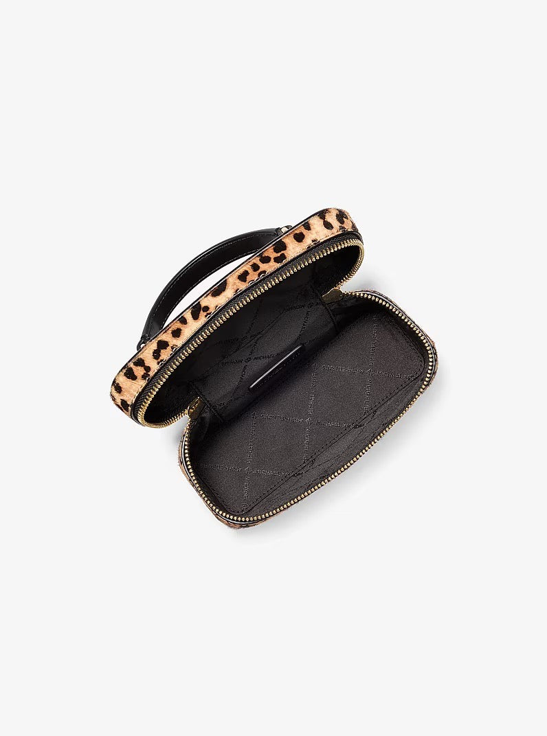[WEB EXCLUSIVE][INCOMING ETA 30 DAYS] Michael Kors Vivi Small Leopard Print Calf Hair Vanity Crossbody Bag in Camel Multi (35F6GVFC5H)