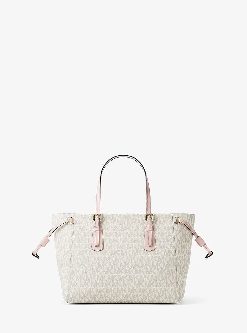 [INCOMING ETA 30 DAYS] Michael Kors Voyager Extra-Small Signature Logo Convertible Crossbody Bag in Powder Blush Multi (35R6GV6T0B)