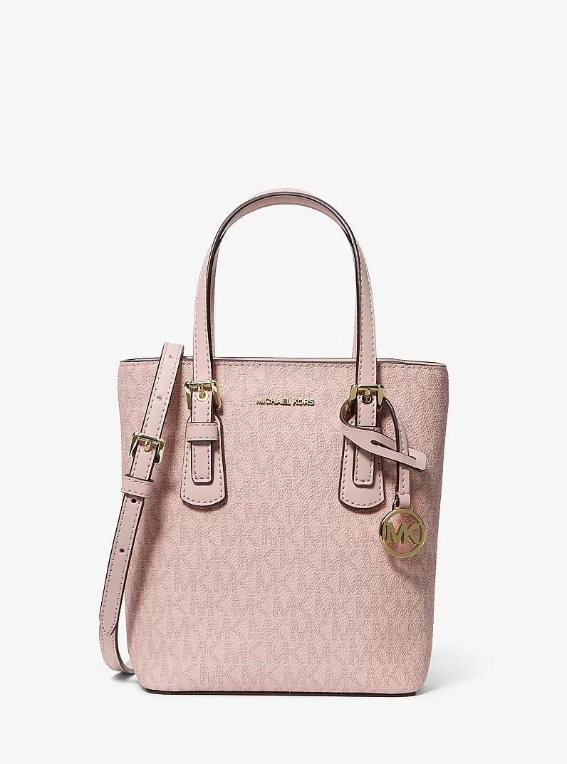 [WEB EXCLUSIVE][INCOMING ETA 30 DAYS] Michael Kors Voyager Extra-Small Signature Logo Convertible Crossbody Bag in Powder Blush (35F6GV6C0V)