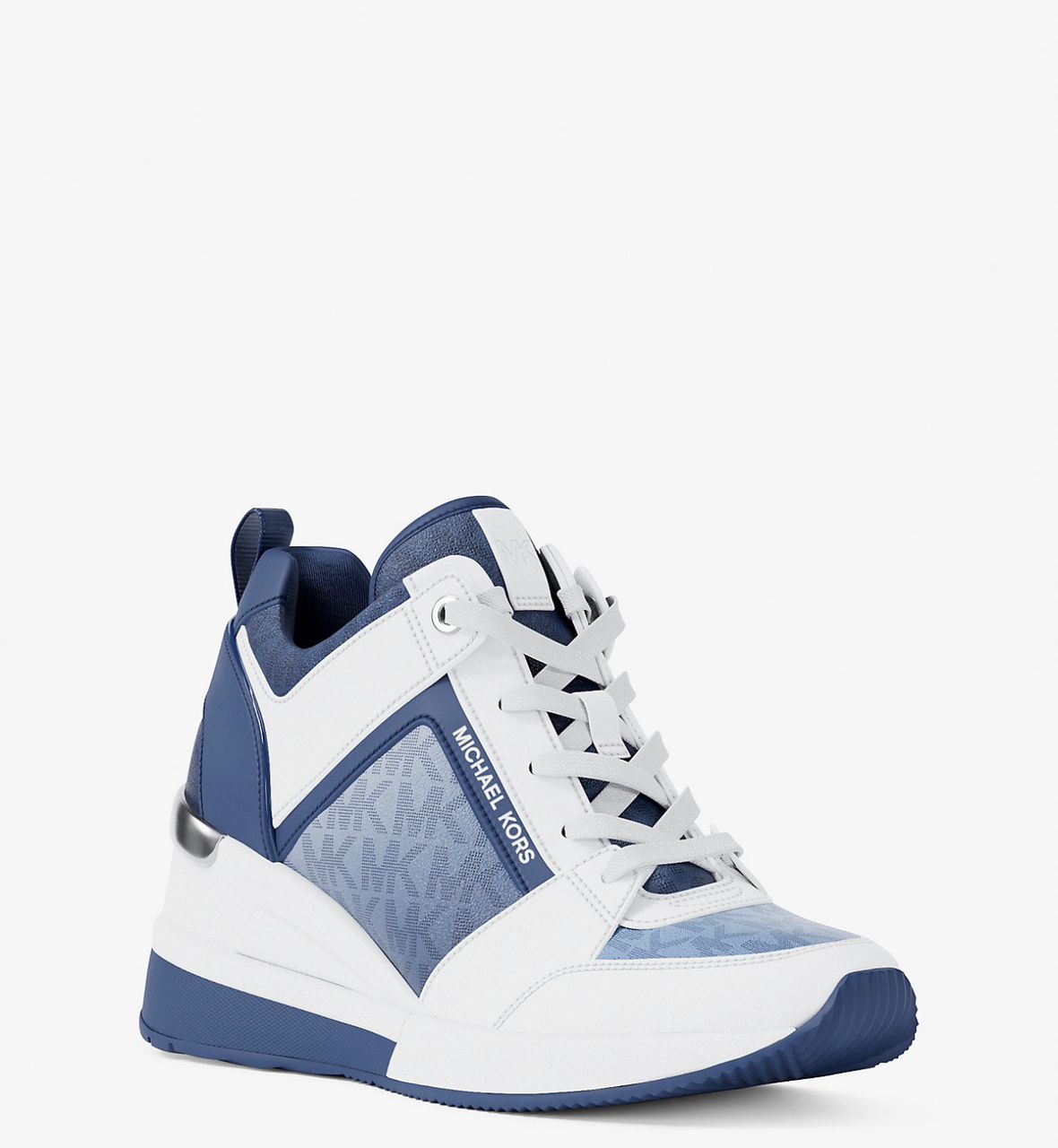 [INCOMING ETA 30 DAYS] Michael Kors W Georgie Ombré Signature Logo Trainer in Galaxy Blue Multi (FK)(49R6GEFS1Q)