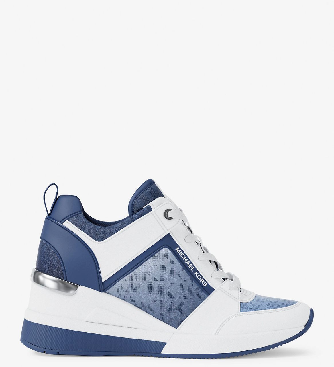 [INCOMING ETA 30 DAYS] Michael Kors W Georgie Ombré Signature Logo Trainer in Galaxy Blue Multi (FK)(49R6GEFS1Q)