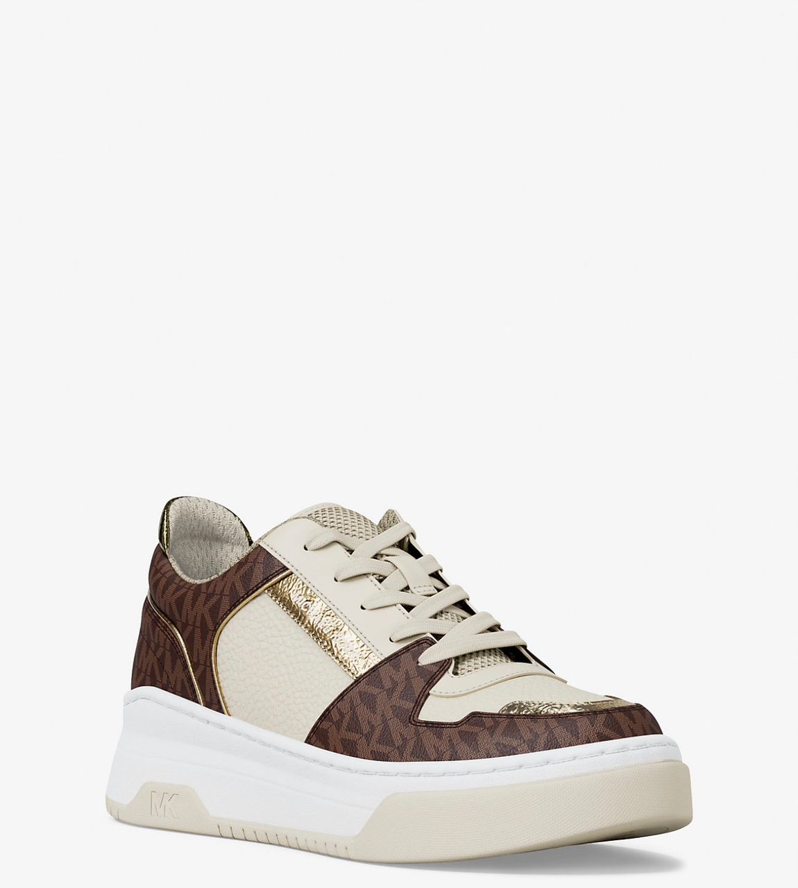 [INCOMING ETA 30 DAYS] Michael Kors W Lexi Mixed-Media Sneaker in Brown (FK)(49T5LXFS1L)