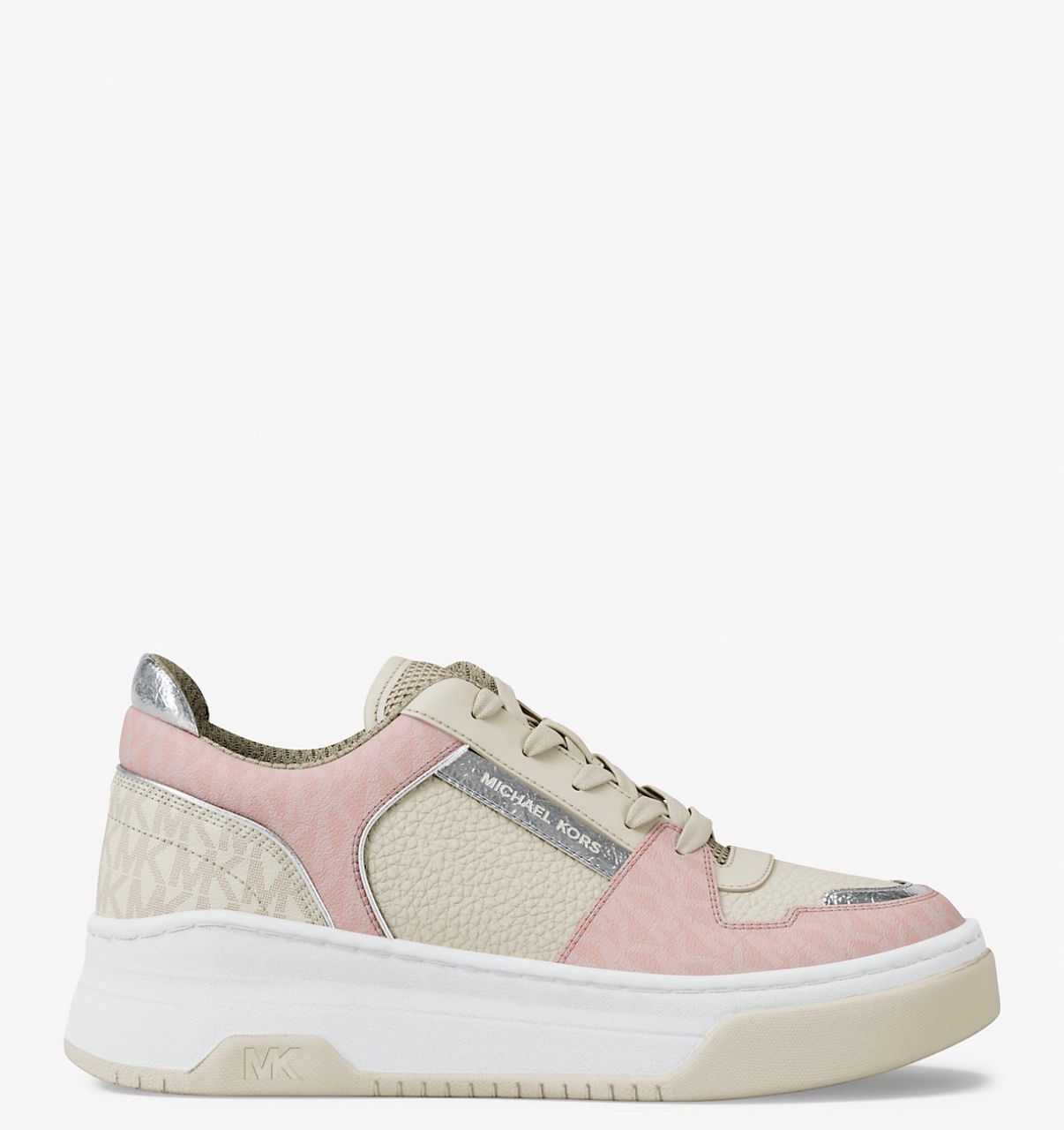 [INCOMING ETA 30 DAYS] Michael Kors W Lexi Mixed-Media Sneaker in Powder Blush (FK)(49T5LXFS1L)