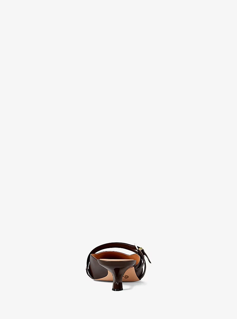[WEB EXCLUSIVE][FK][INCOMING ETA 30 DAYS] Michael Kors Yvette Kitten Mule in Nutmeg (49T6YVMP2L)