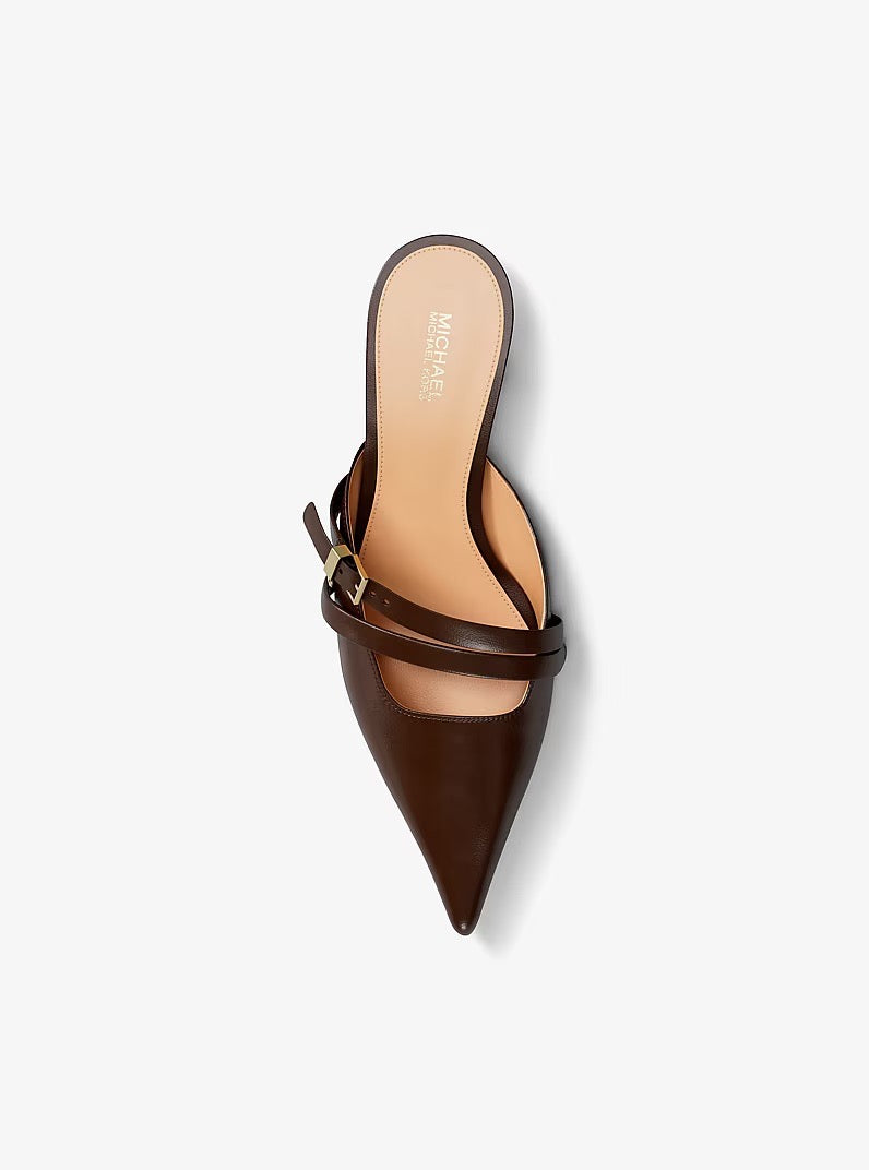 [WEB EXCLUSIVE][FK][INCOMING ETA 30 DAYS] Michael Kors Yvette Kitten Mule in Nutmeg (49T6YVMP2L)