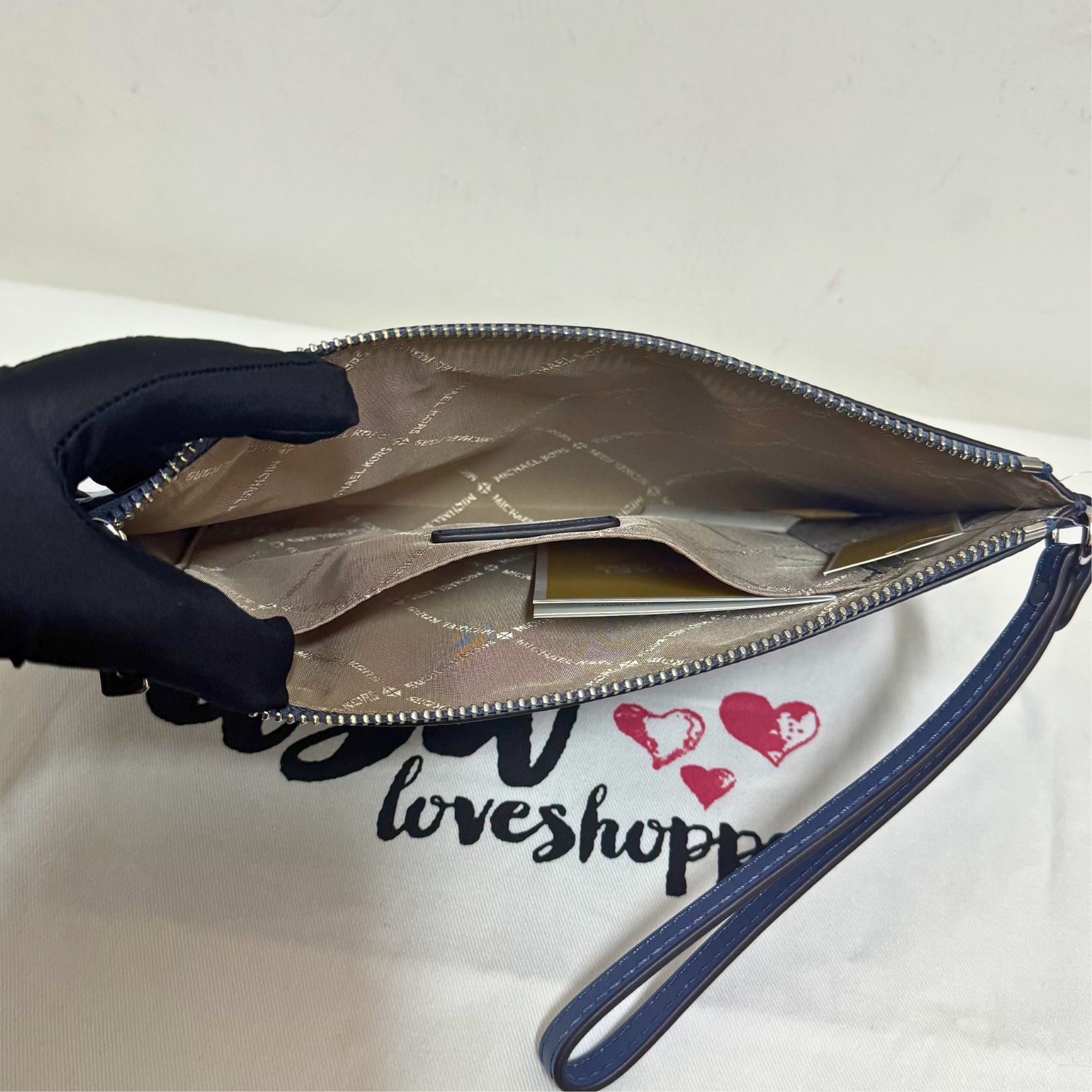 [READY STOCK MY] Michael Kors Jet Set Travel Large TZ Wristlet in Denim (35S4STVW3L)