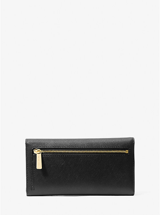 [INCOMING ETA 30 DAYS] Michael Kors Jet Set Travel Large Trifold Wallet in Black (GHW) (35S8GTVF7L)