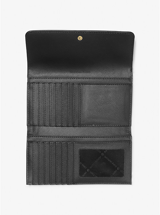 [INCOMING ETA 30 DAYS] Michael Kors Jet Set Travel Large Trifold Wallet in Black (GHW) (35S8GTVF7L)