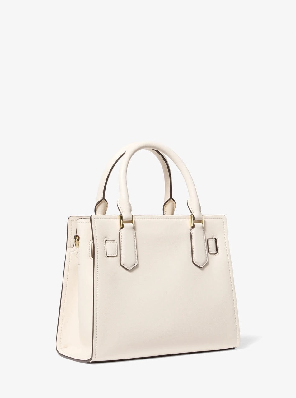 [WEB EXCLUSIVE][INCOMING ETA 30 DAYS] Michael Kors Landon Small Signature Logo Satchel in Light Cream Multi (35F6GHMS1V)