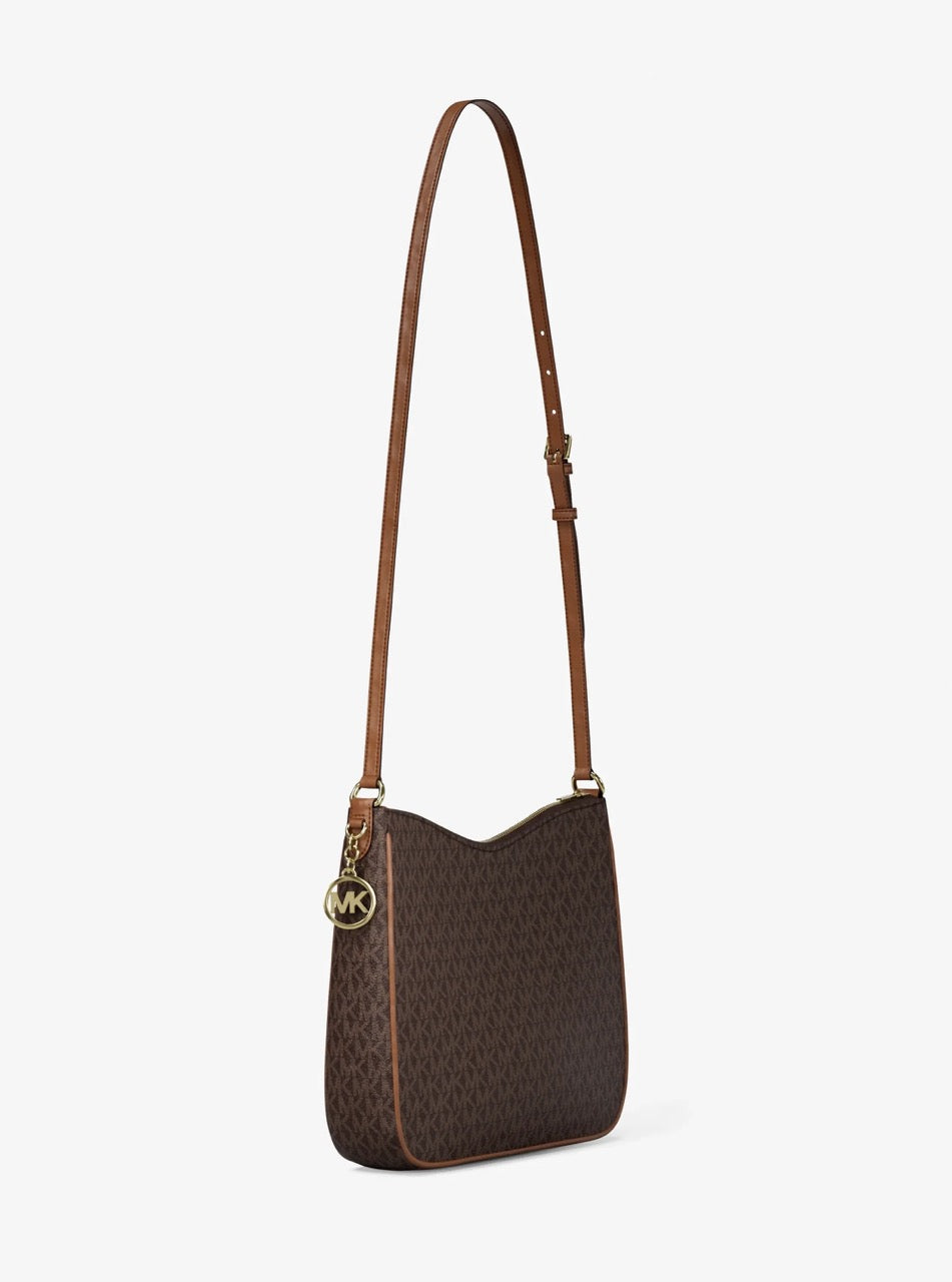 [WEB EXCLUSIVE][INCOMING ETA 30 DAYS] Michael Kors Nayla Medium Signature Logo Messenger Bag in Signature Brown (35S6G5ZM2B)