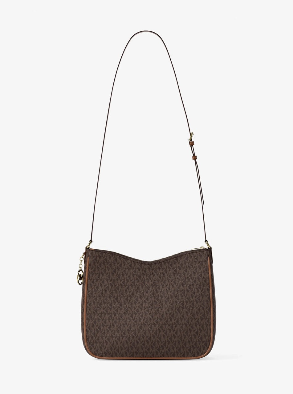 [WEB EXCLUSIVE][INCOMING ETA 30 DAYS] Michael Kors Nayla Medium Signature Logo Messenger Bag in Signature Brown (35S6G5ZM2B)