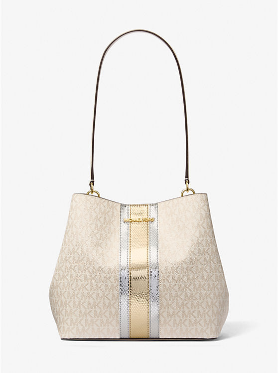 michael kors white bucket bag