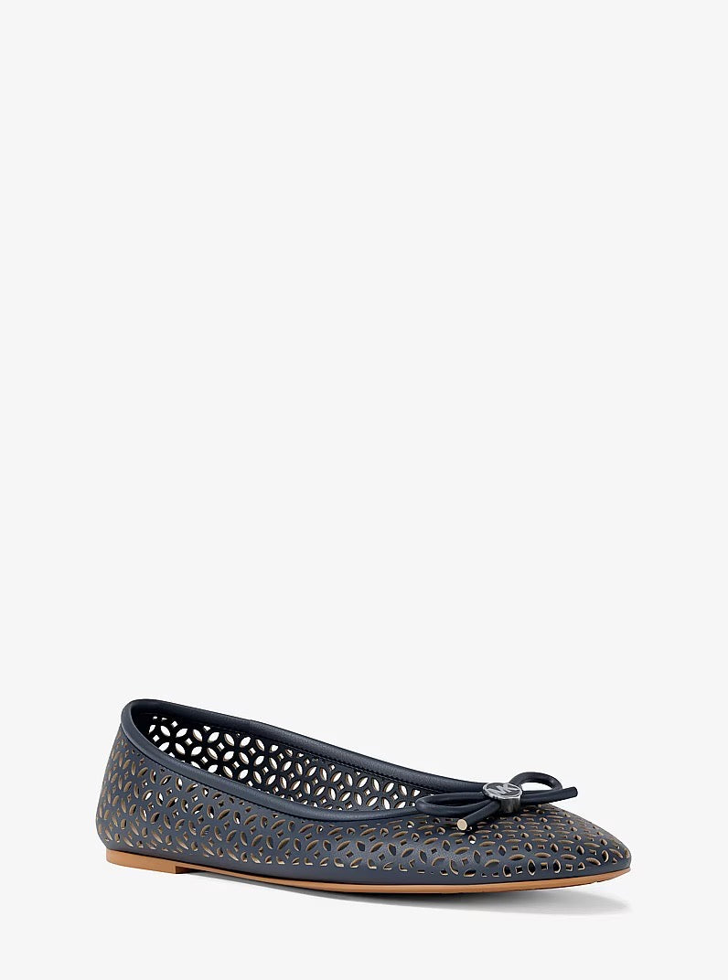 [INCOMING ETA 30 DAYS] Michael Kors Savannah Ballerina Pierced in Navy Blue (FK)(49S6SVFP2L)