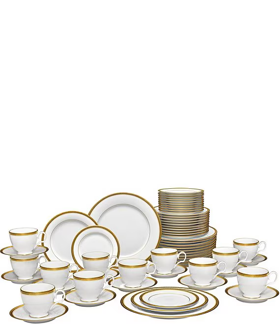 ⁠ Noritake ⁠⁠Stavely Gold 60-Piece