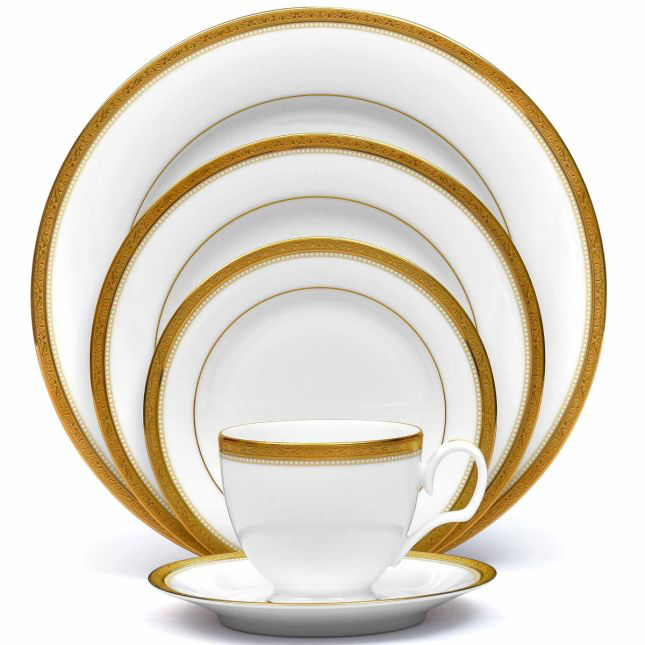 ⁠ Noritake ⁠⁠Stavely Gold 60-Piece