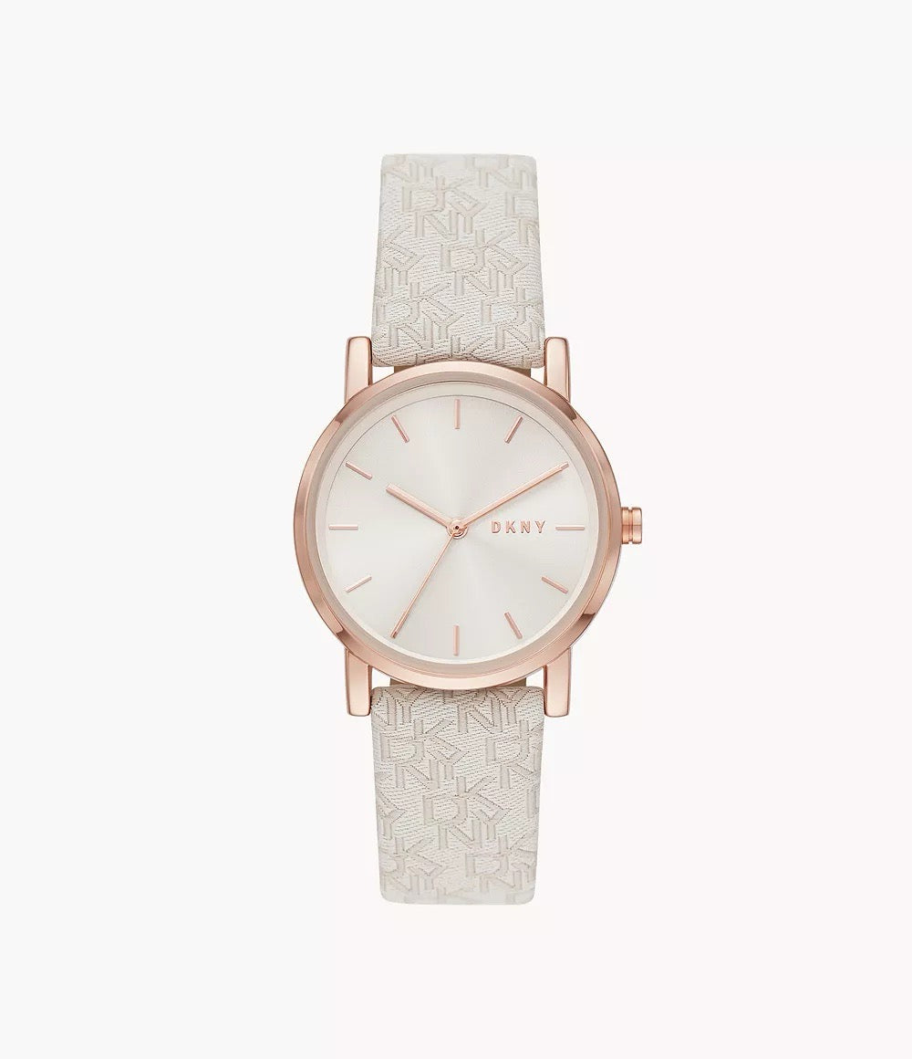 [INCOMING ETA END MARCH 2024] DKNY Soho Three-Hand Nude Leather Watch in Nude (NY2887)