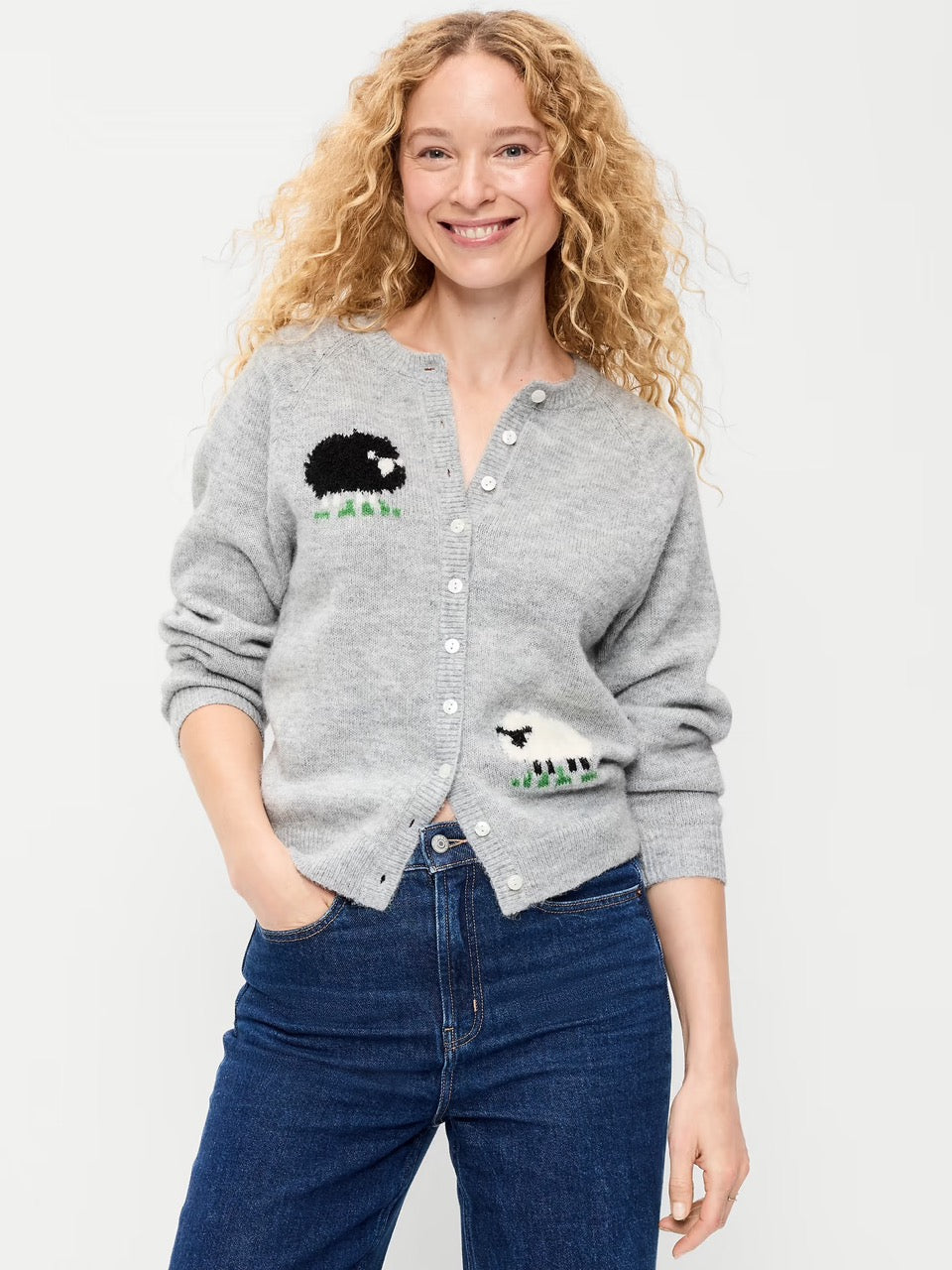 [WEB EXCLUSIVE][INCOMING ETA 30 DAYS] Old Navy Cozy Crew-Neck Wool-Blend Cardigan Sheep Regular