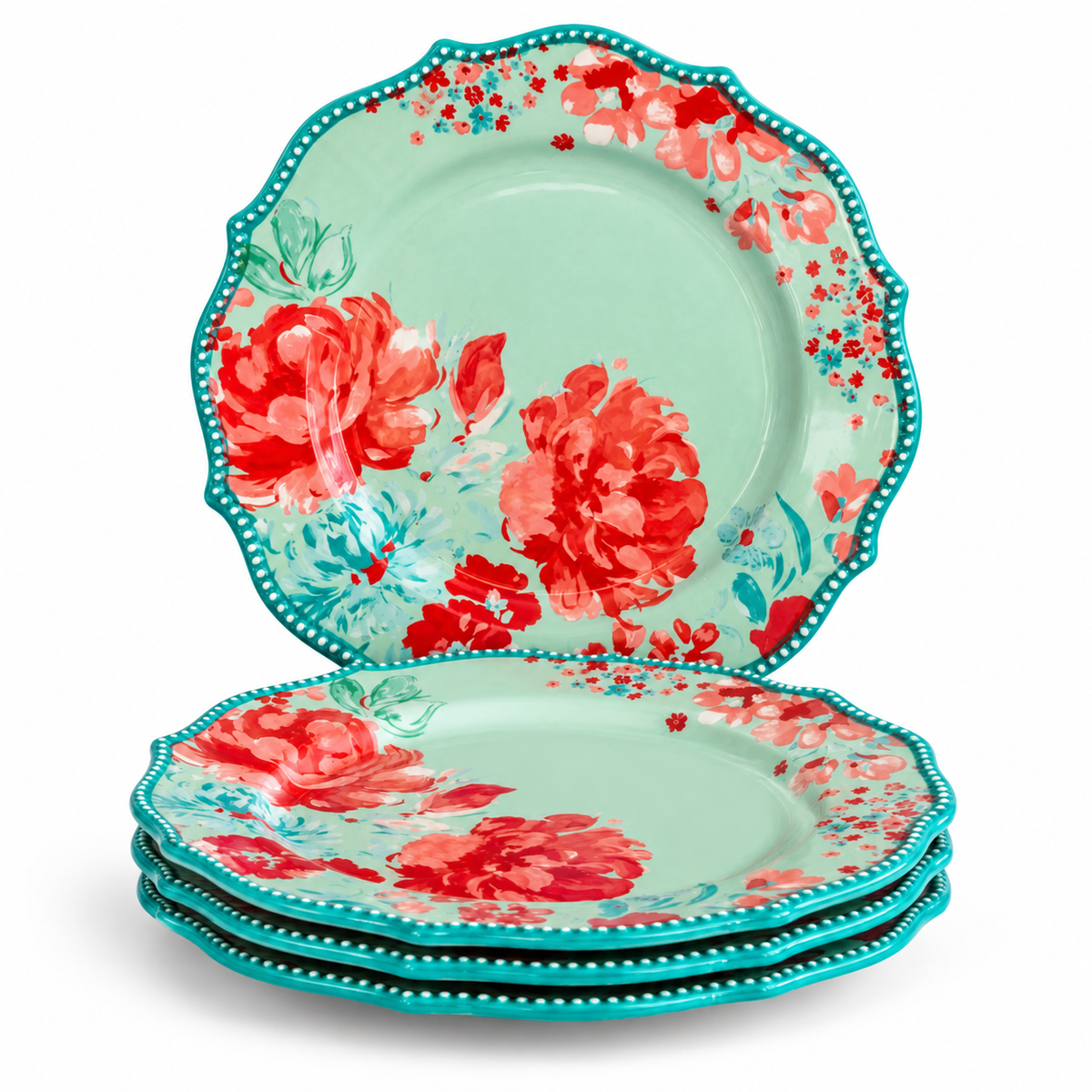 The Pioneer Woman Gorgeous Garden 10.75-Inch Stoneware Dinner Plates – Set of 4