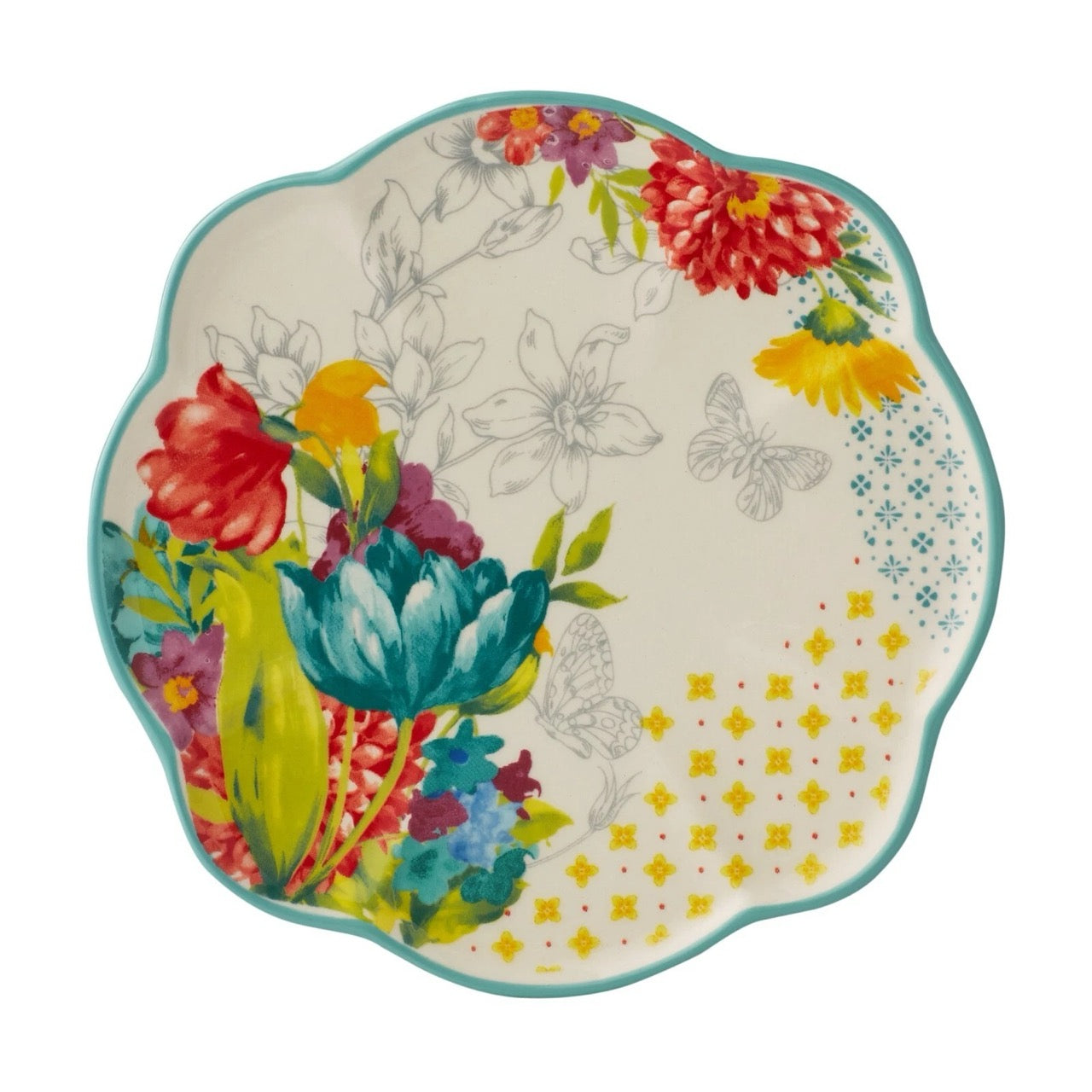 [READY STOCK MY][DEFECT] PW WOMAN FLORAL MEDLEY WITH MUG AND PLATE SET (PWF096881814085)