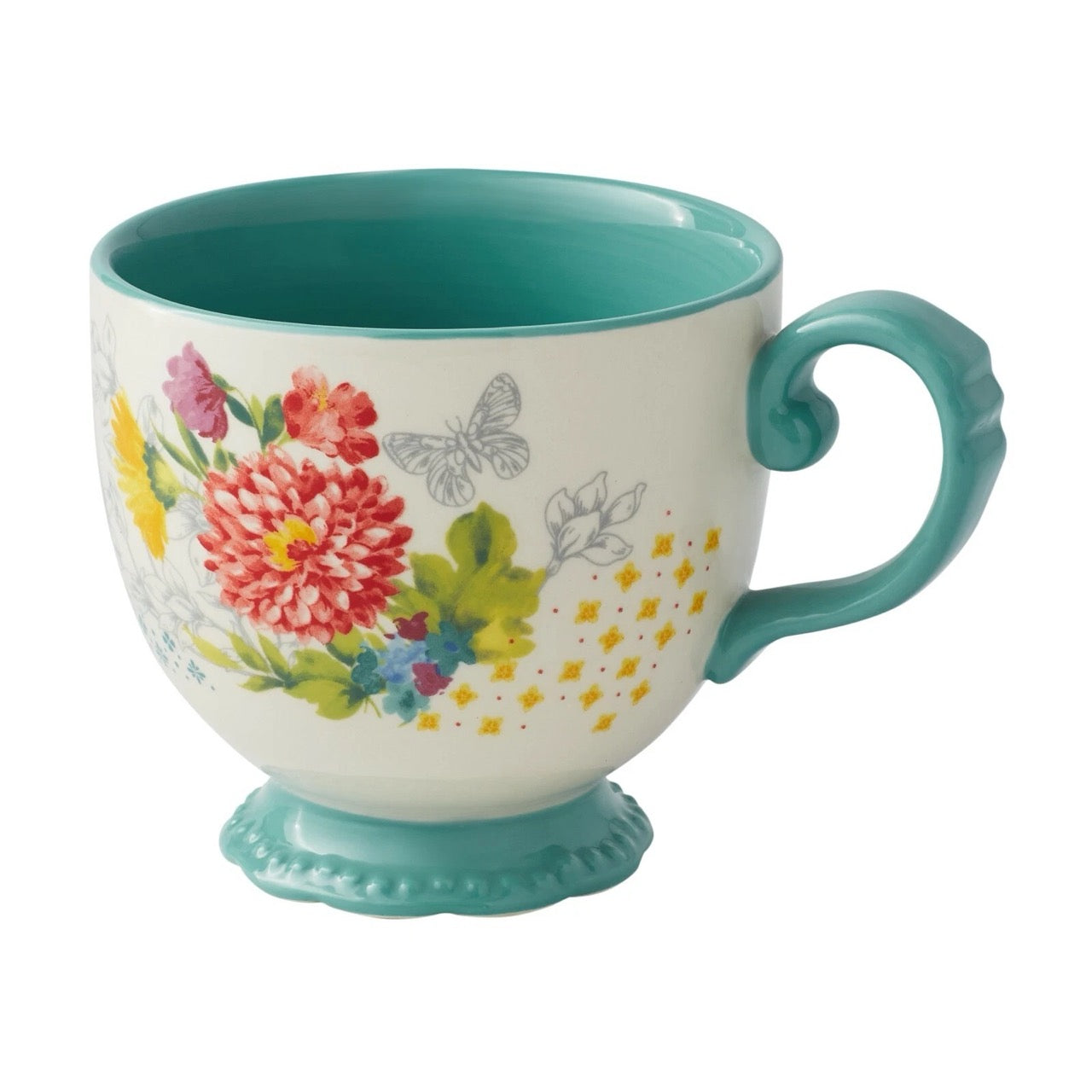 [READY STOCK MY][DEFECT] PW WOMAN FLORAL MEDLEY WITH MUG AND PLATE SET (PWF096881814085)