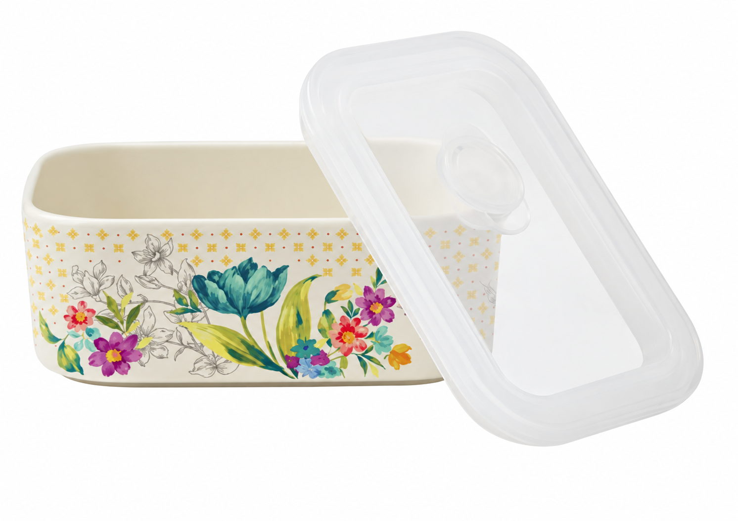 ULS SEA [READY STOCK] The Pioneer Woman Sweet Rose 6-Piece Ceramic Nesting Casserole Baking Dish Set
