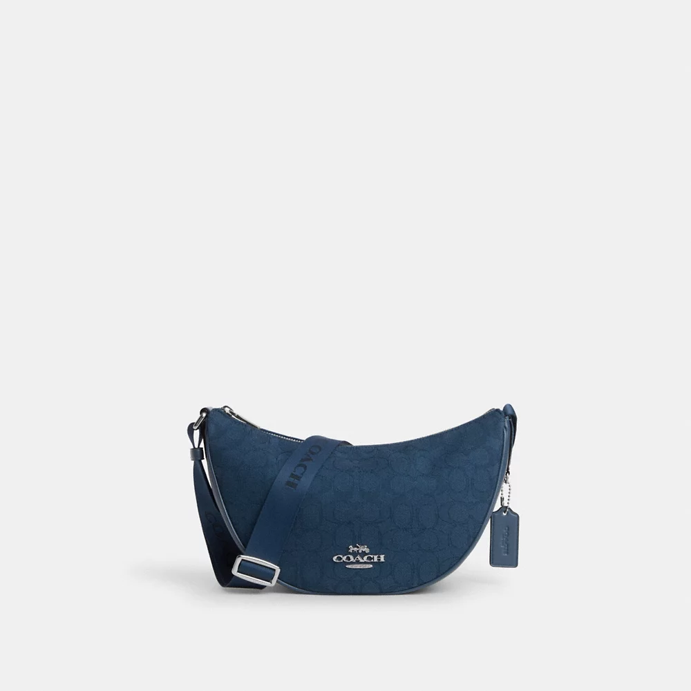 COACH Pace Shoulder Bag In Signature Jacquard In Dark Denim (CT822)