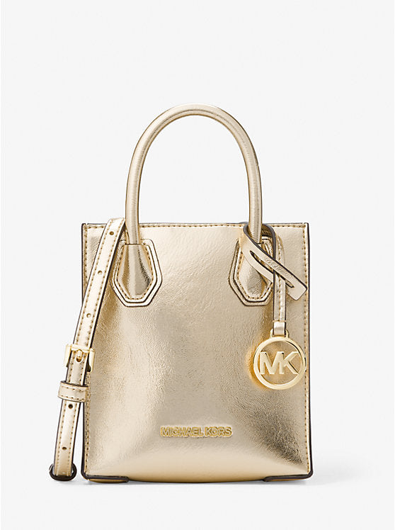 [INCOMING ETA END MARCH 2024] Michael Kors Mercer Extra-Small Patent Crossbody Bag in Pale Gold (35H3GM9C0M)
